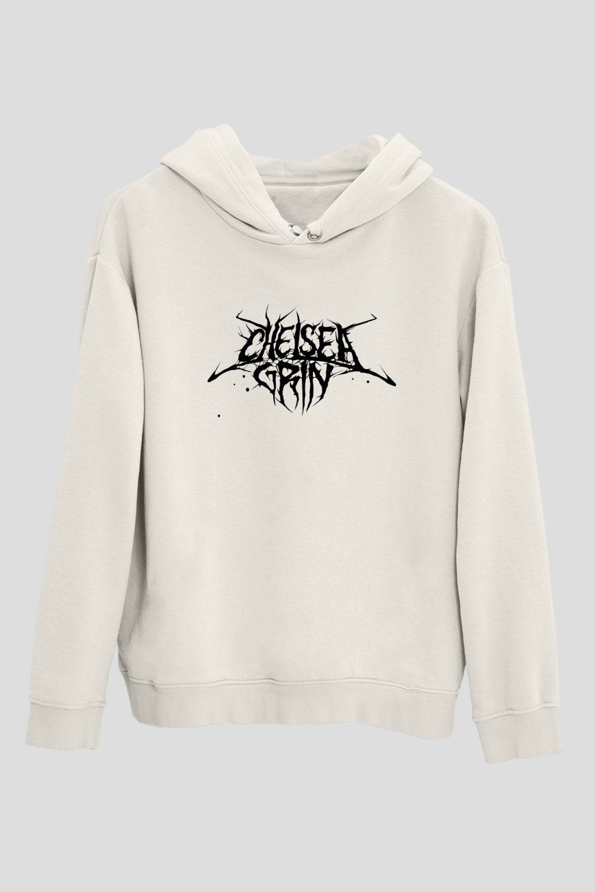 Chelsea Grin Beyaz Unisex Kapşonlu Sweatshirt