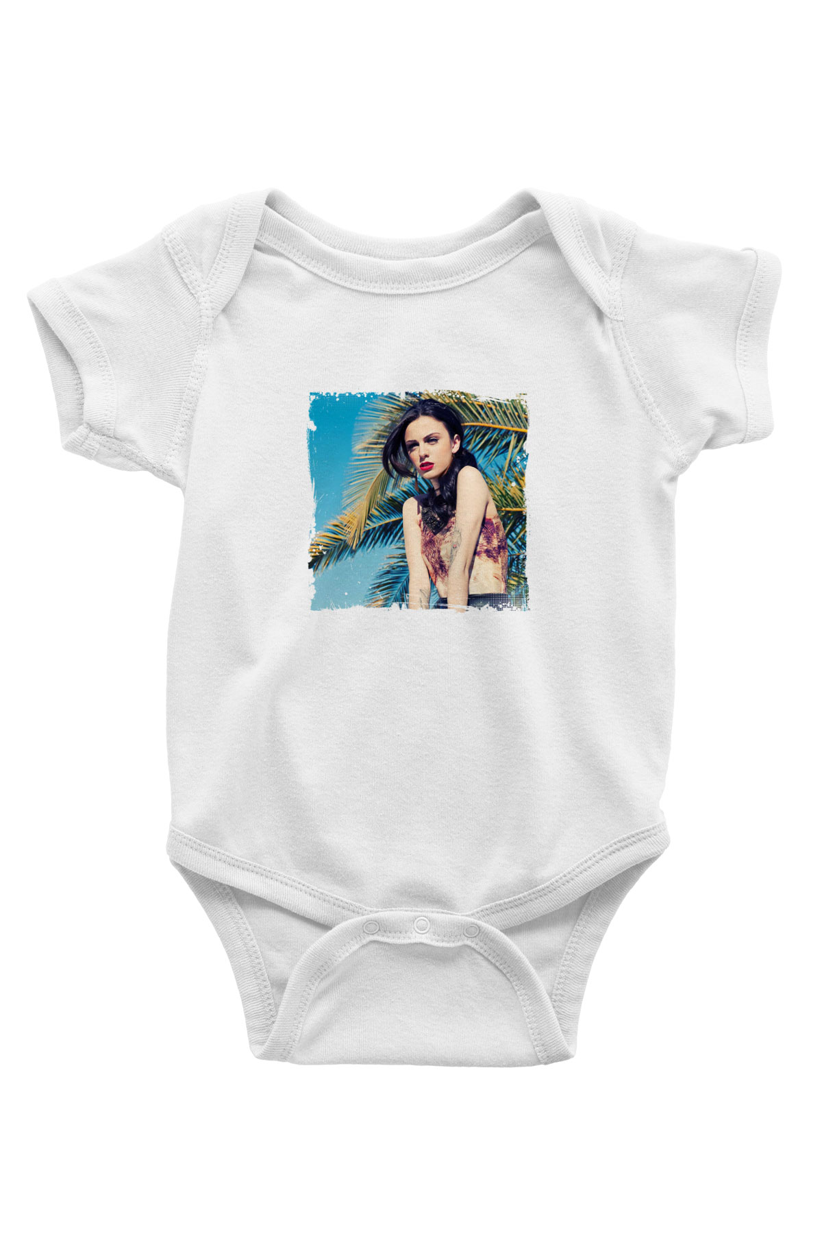 Cher Lloyd Baskılı Unisex Beyaz Bebek Body - Zıbın