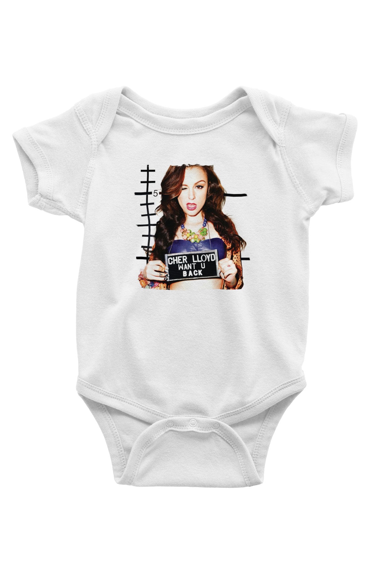 Cher Lloyd Beyaz Bebek Body - Zıbın