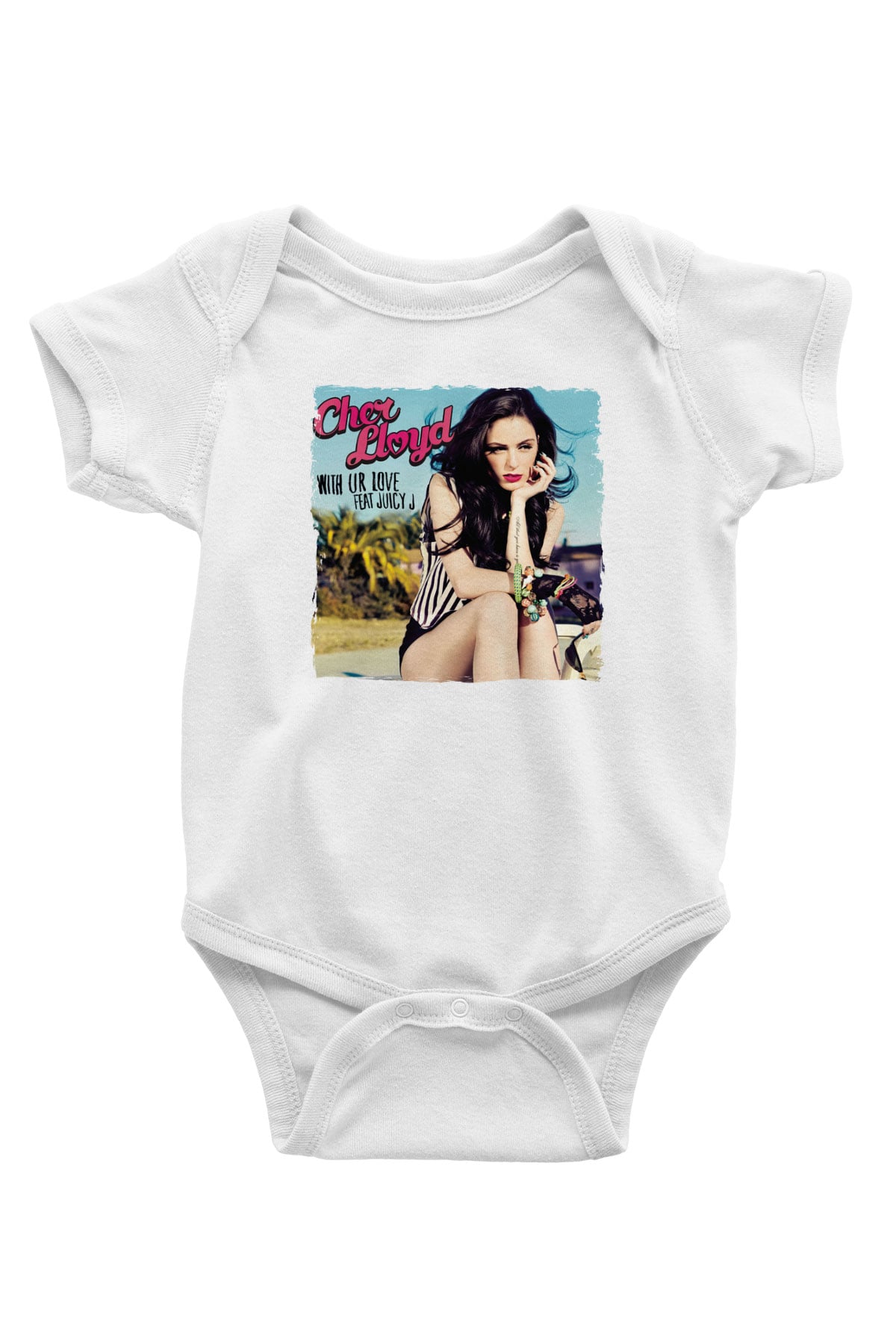 Cher Lloyd Beyaz Bebek Body - Zıbın