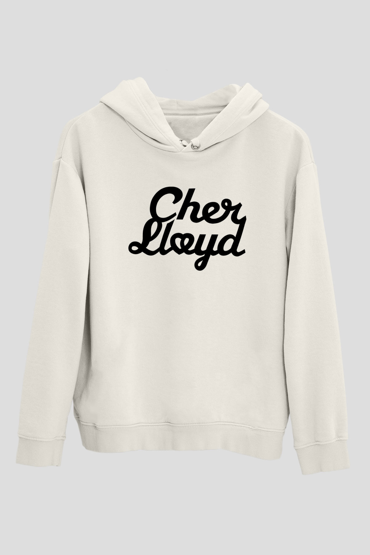 Cher Lloyd Beyaz Unisex Kapüşonlu Sweatshirt