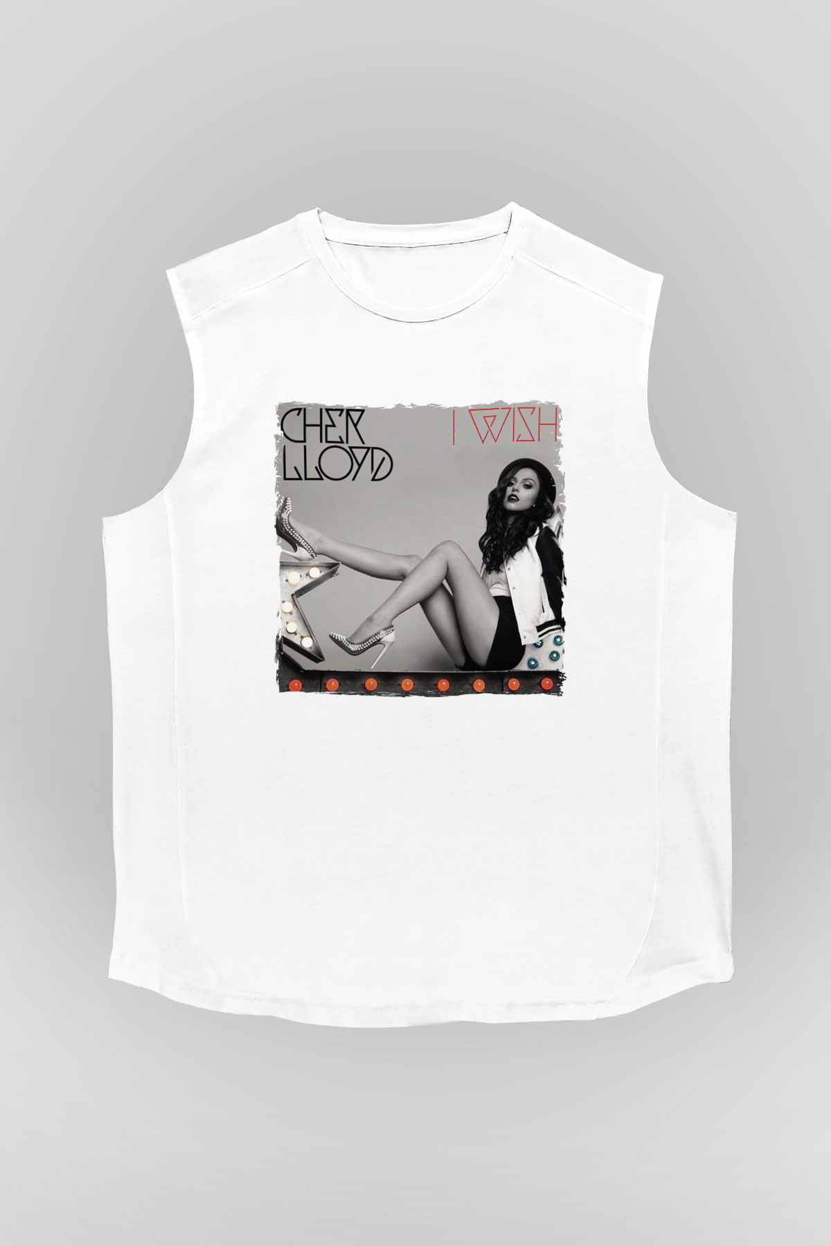 Cher Lloyd Beyaz Unisex Kolsuz Tişört