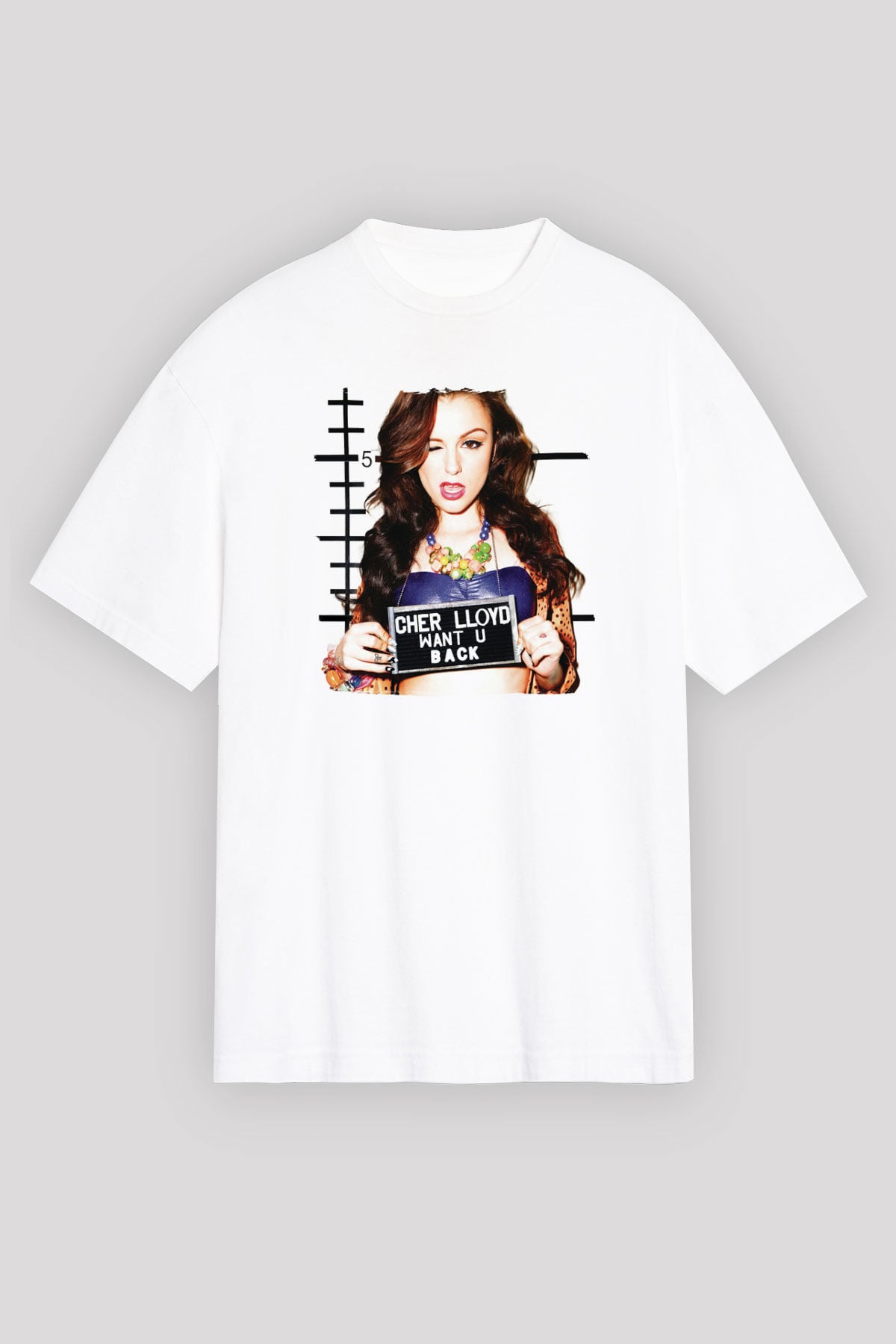 Cher Lloyd Beyaz Oversize Tişört Oversize T-shirt - TişörtFabrikası