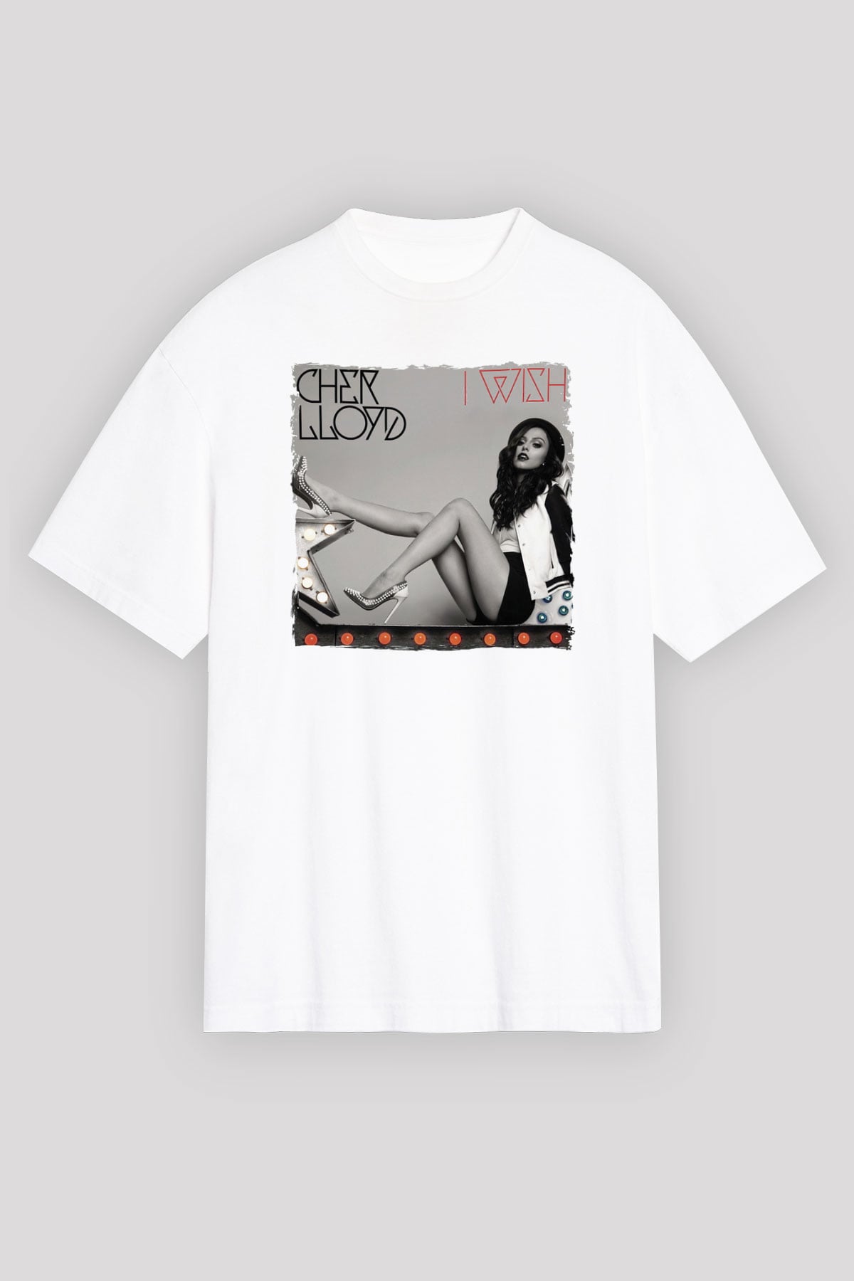 Cher Lloyd Beyaz Oversize Tişört Oversize T-shirt - TişörtFabrikası