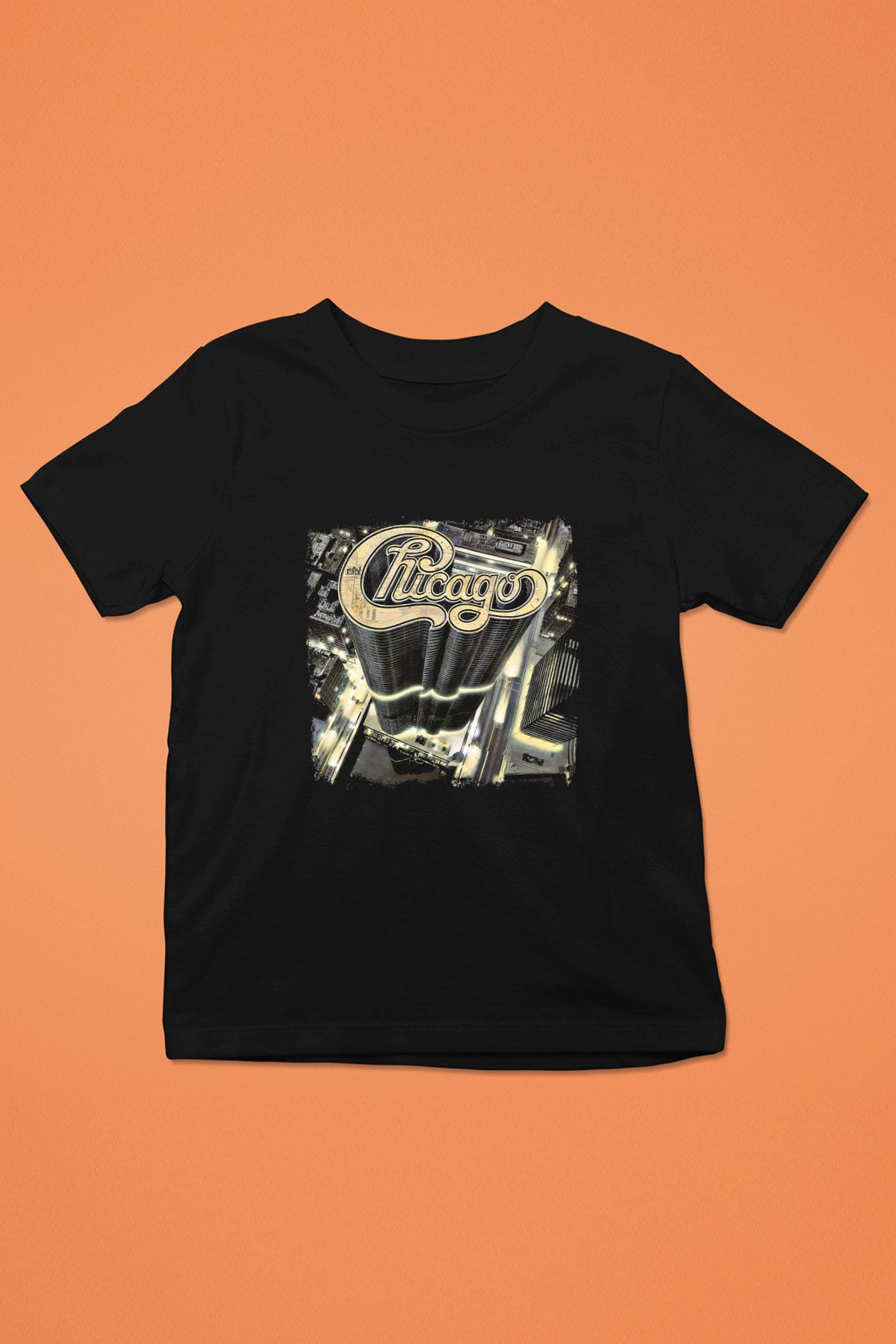 Chicago Baskılı Unisex Siyah Çocuk Tişört