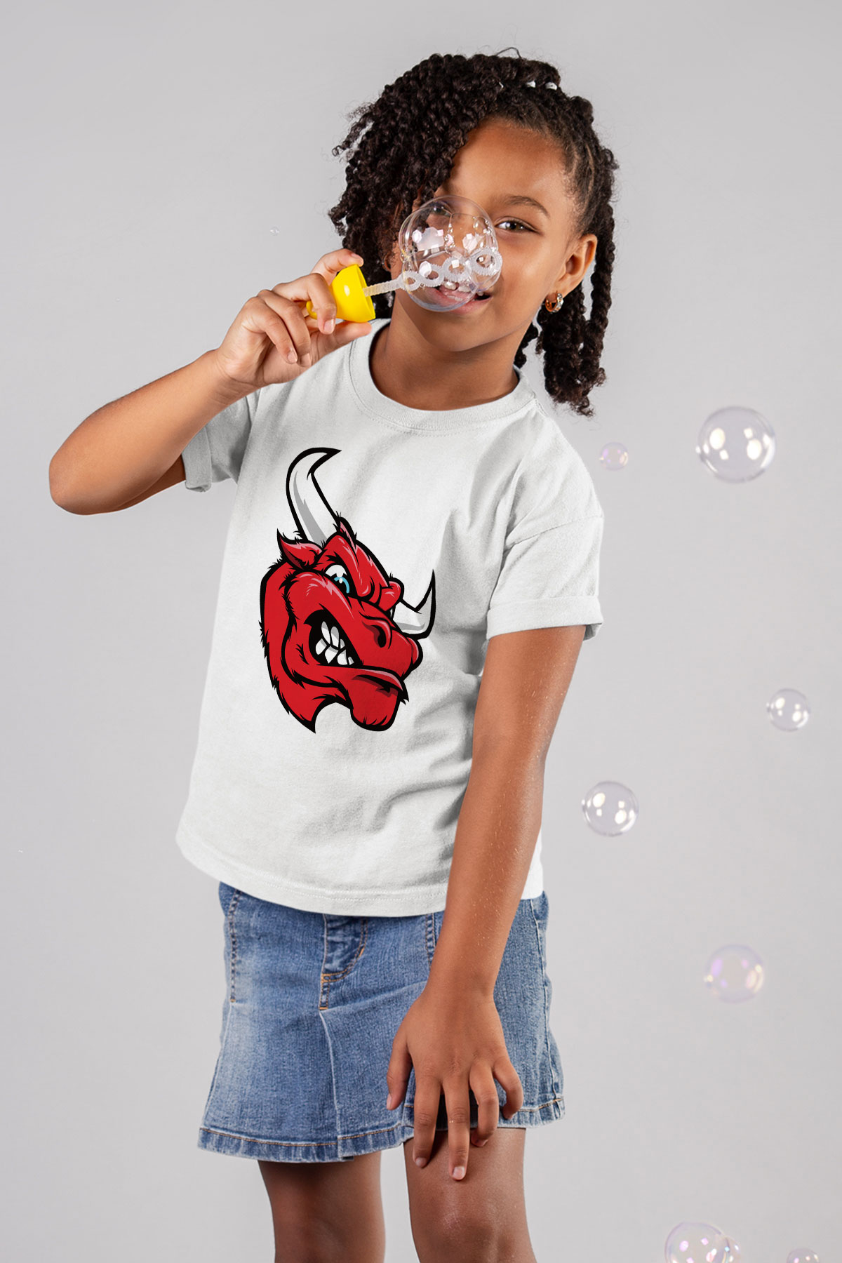 Chicago Bulls Beyaz Unisex Çocuk Tişört