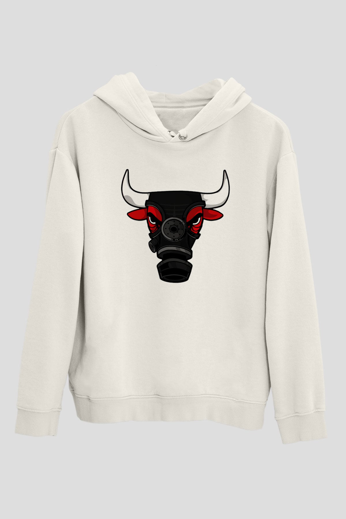 Chicago Bulls Beyaz Unisex Hoodie