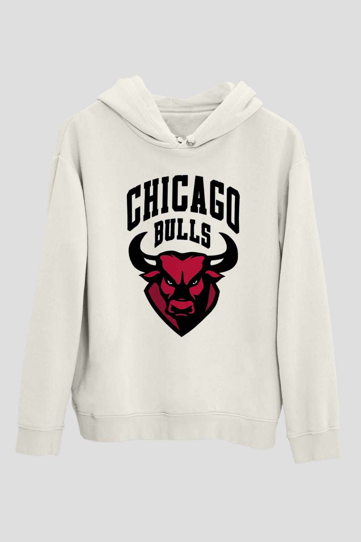 Chicago Bulls Beyaz Unisex Hoodie