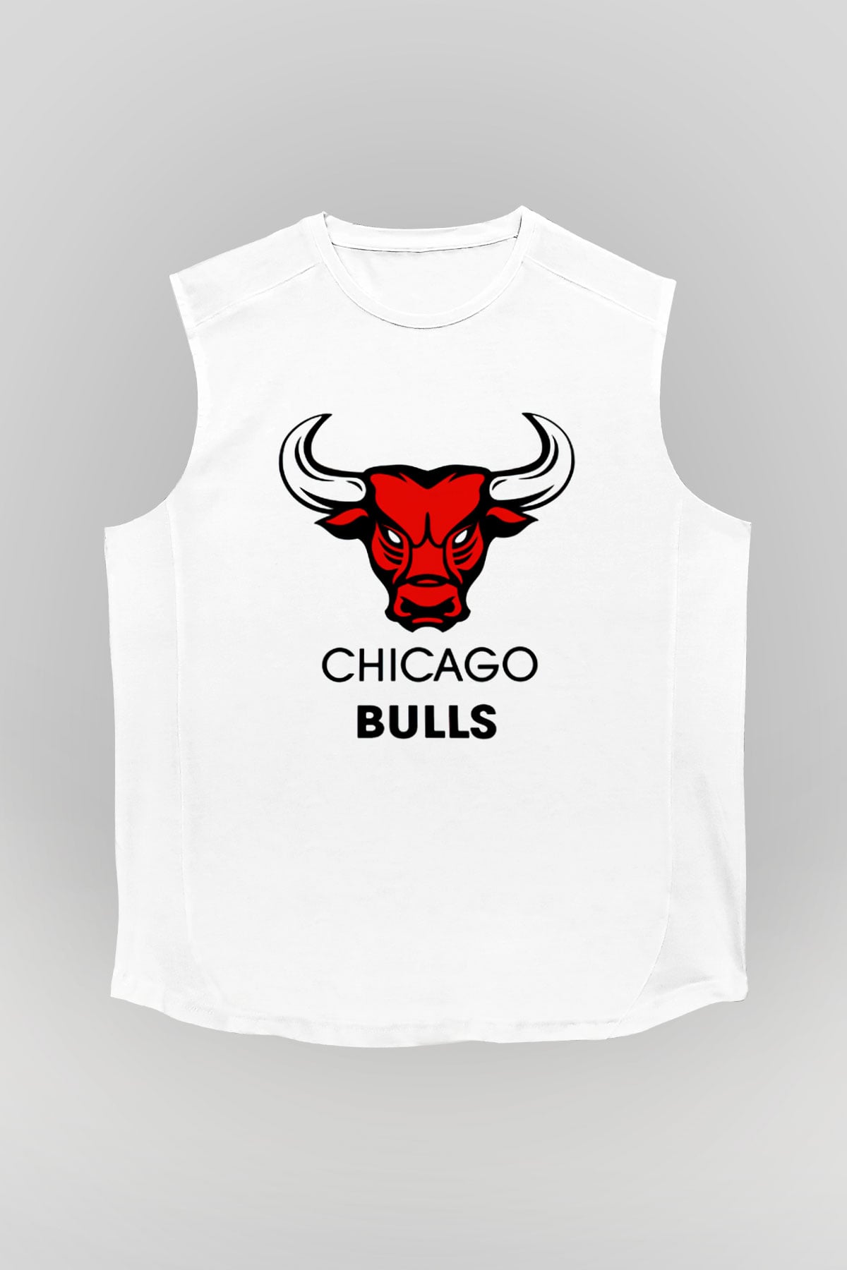 Chicago Bulls Beyaz Unisex Kolsuz Tişört
