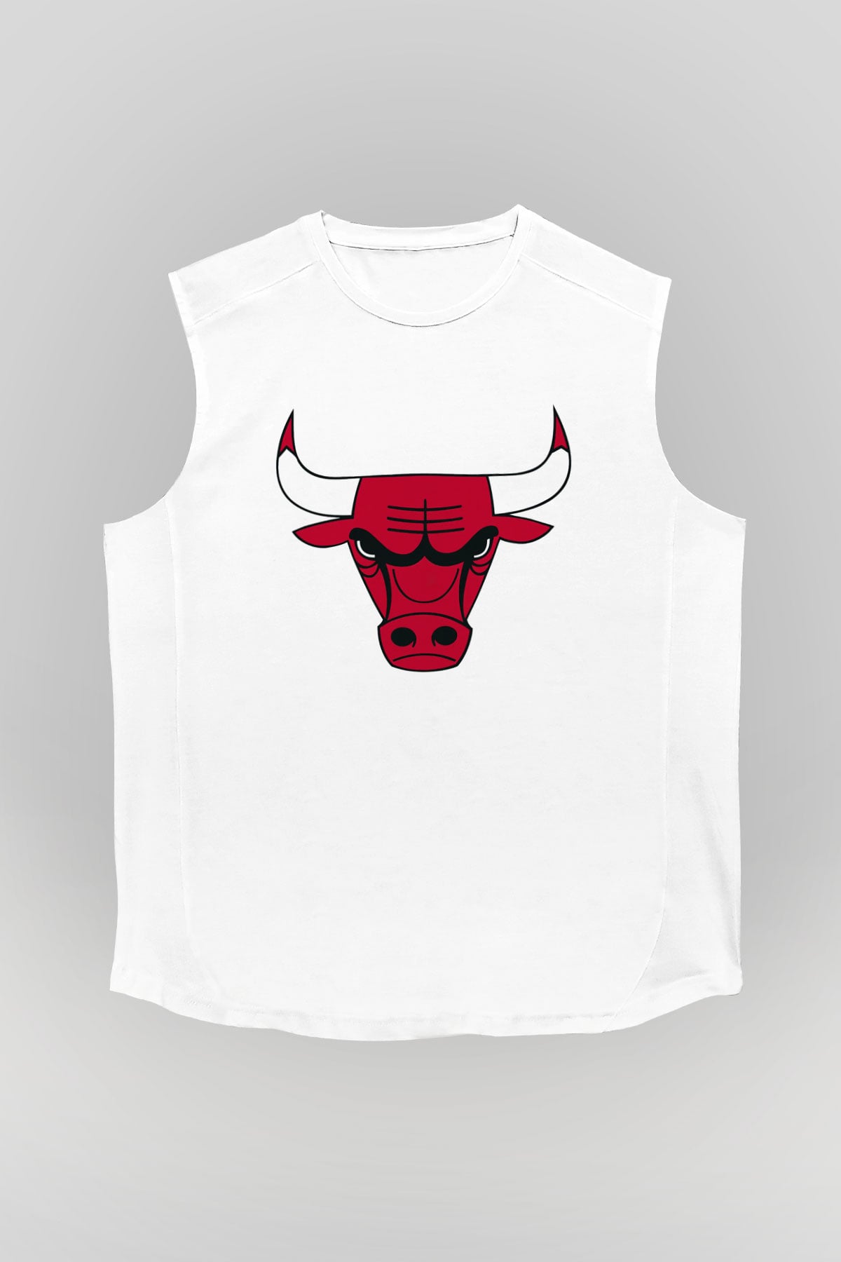 Chicago Bulls Beyaz Unisex Kolsuz Tişört