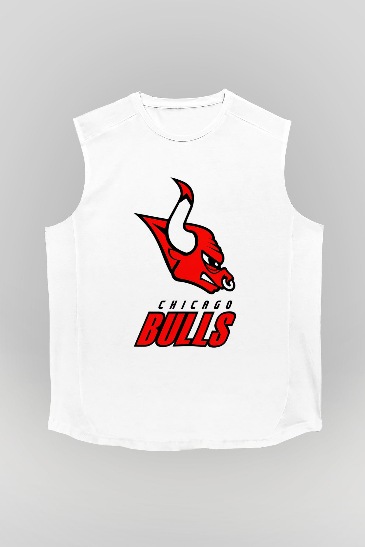 Chicago Bulls Beyaz Unisex Kolsuz Tişört