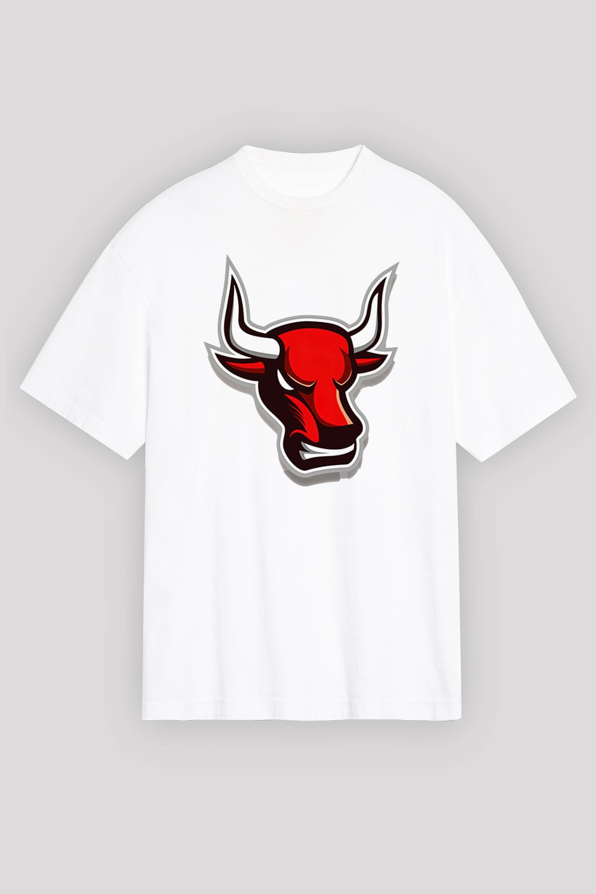 Chicago Bulls Beyaz Unisex Oversize Tişört T-Shirt