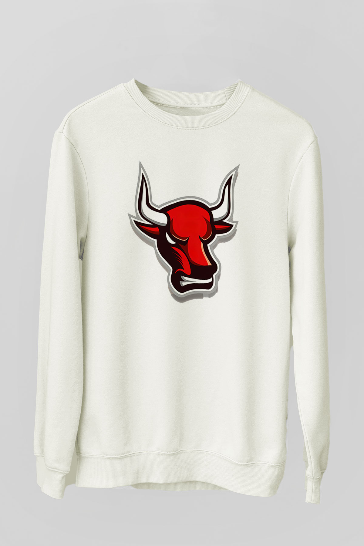 Chicago Bulls Beyaz Unisex Sweatshirt