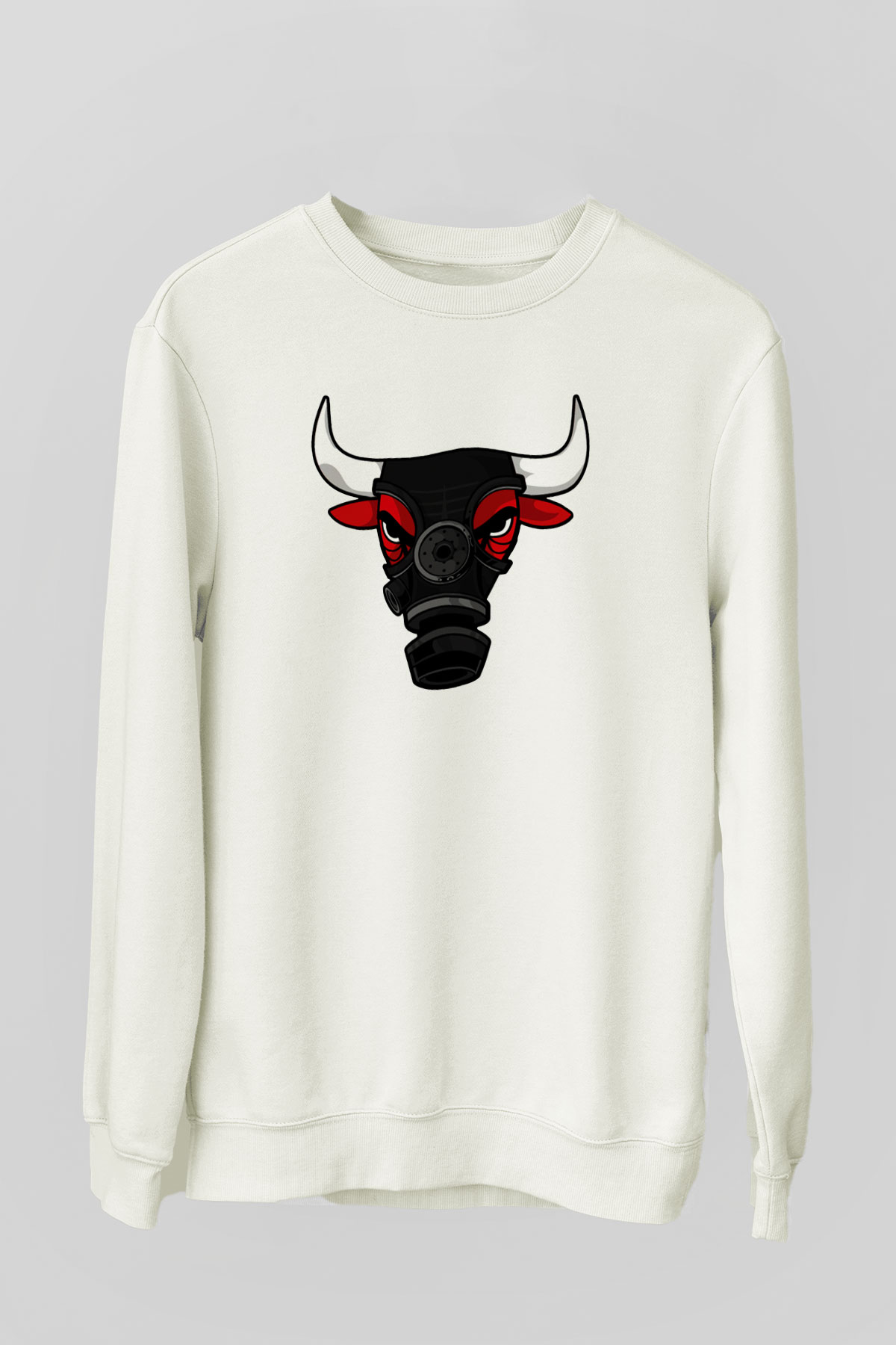 Chicago Bulls Beyaz Unisex Sweatshirt