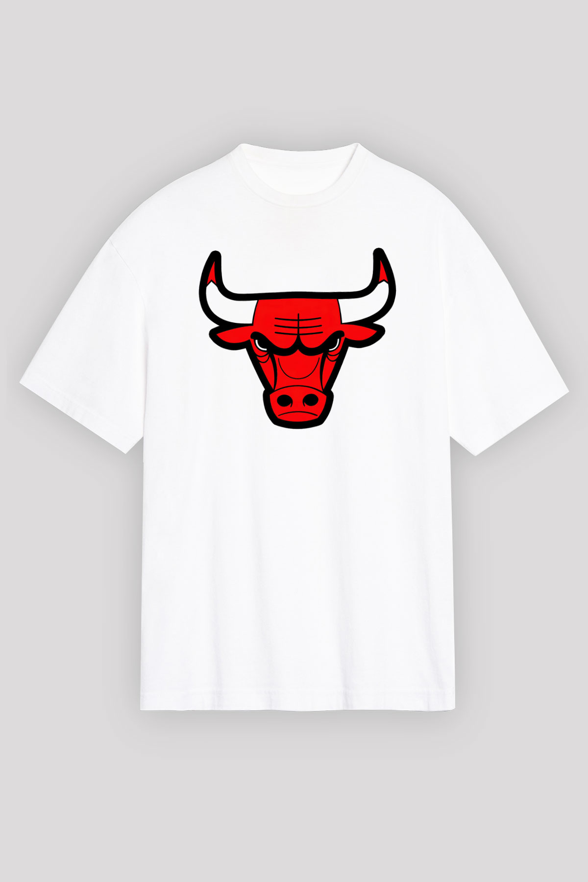 Chicago Bulls Beyaz Oversize Tişört Oversize T-shirt - TişörtFabrikası