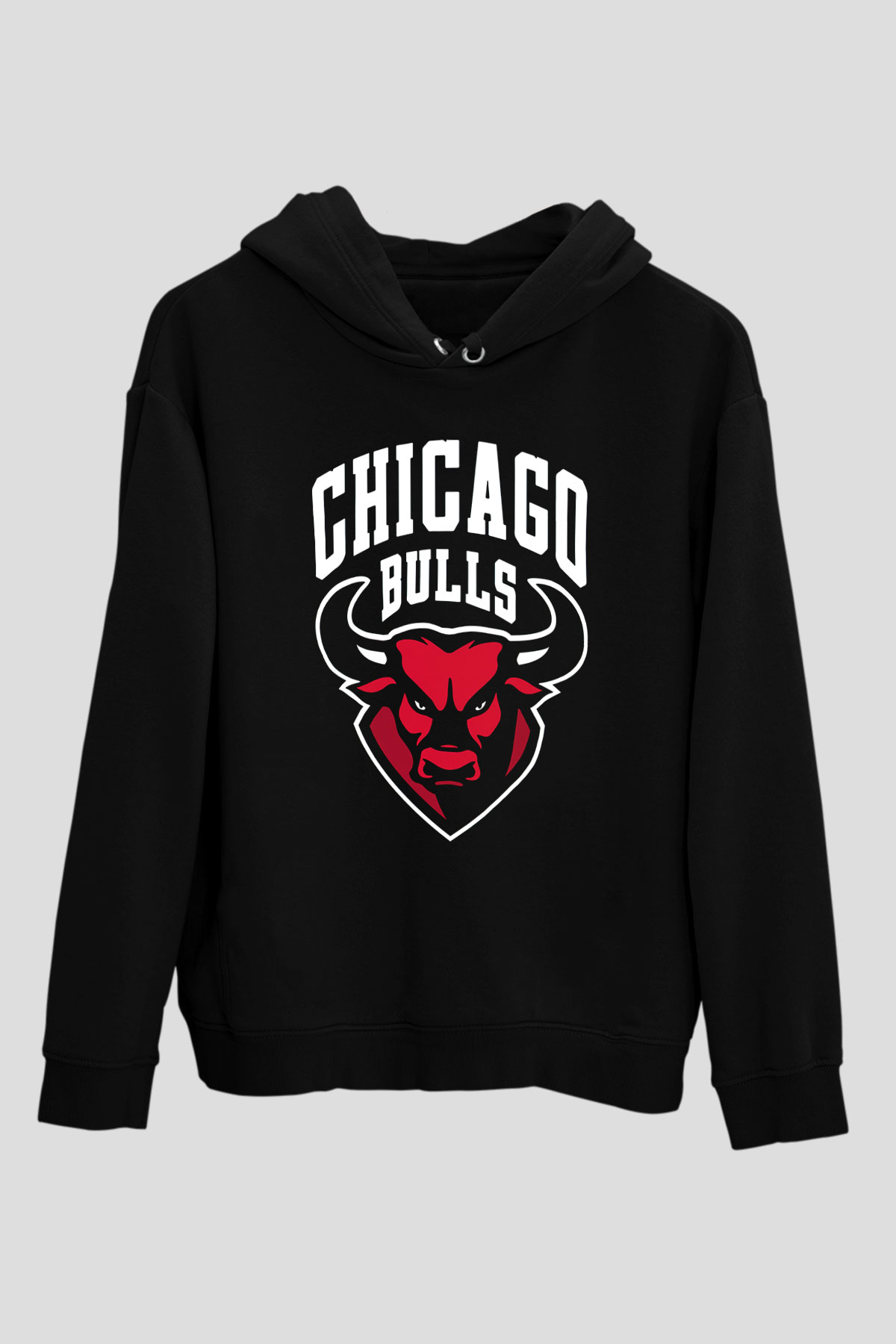 Chicago Bulls Siyah Unisex Hoodie