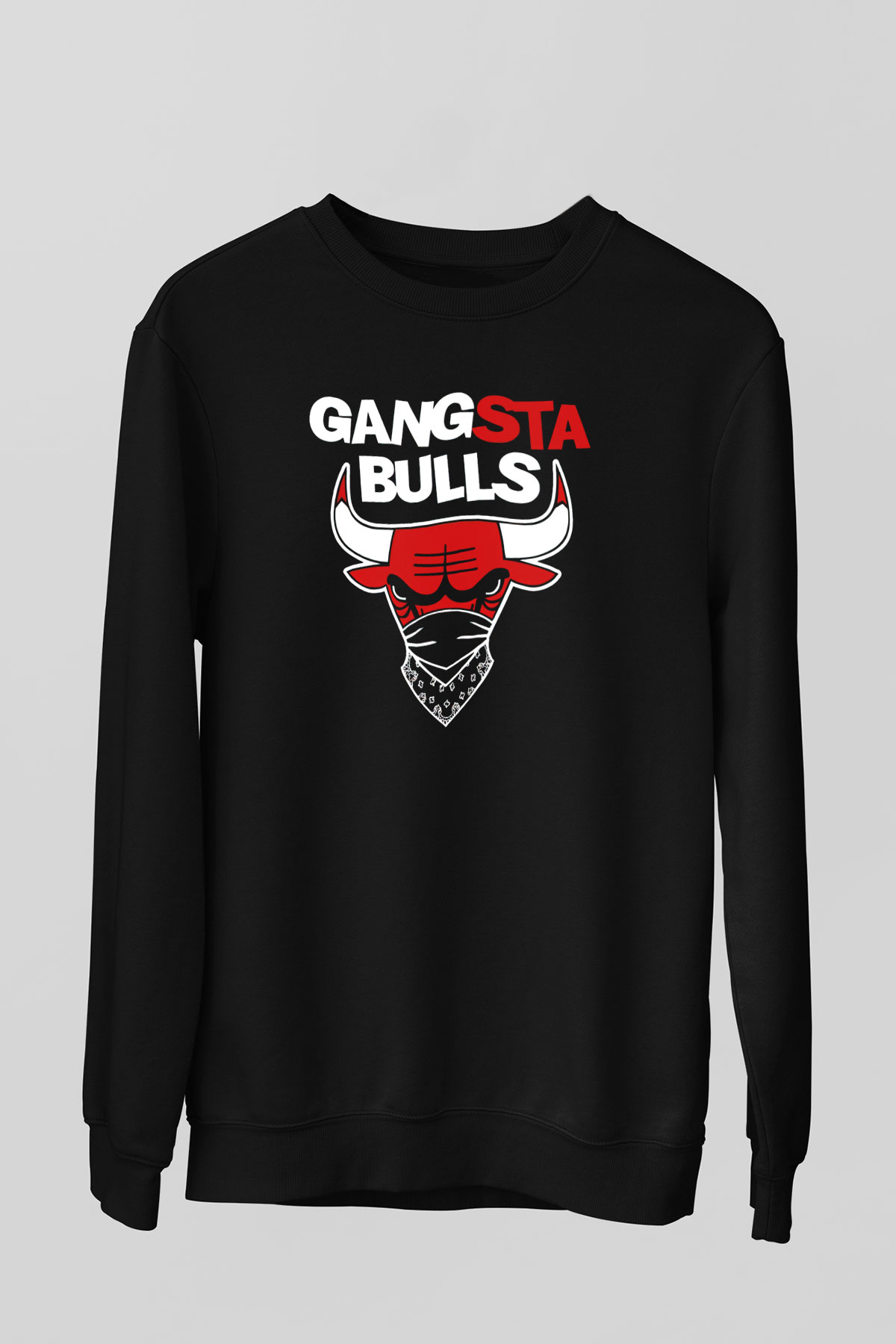 Chicago Bulls Siyah Unisex Sweatshirt