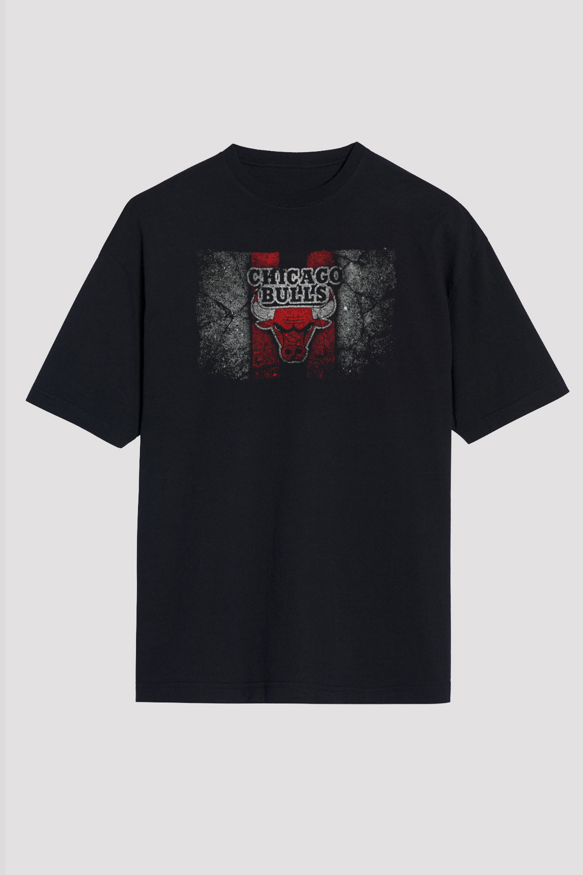Chicago Bulls Siyah Oversize Tişört Oversize T-shirt - TişörtFabrikası