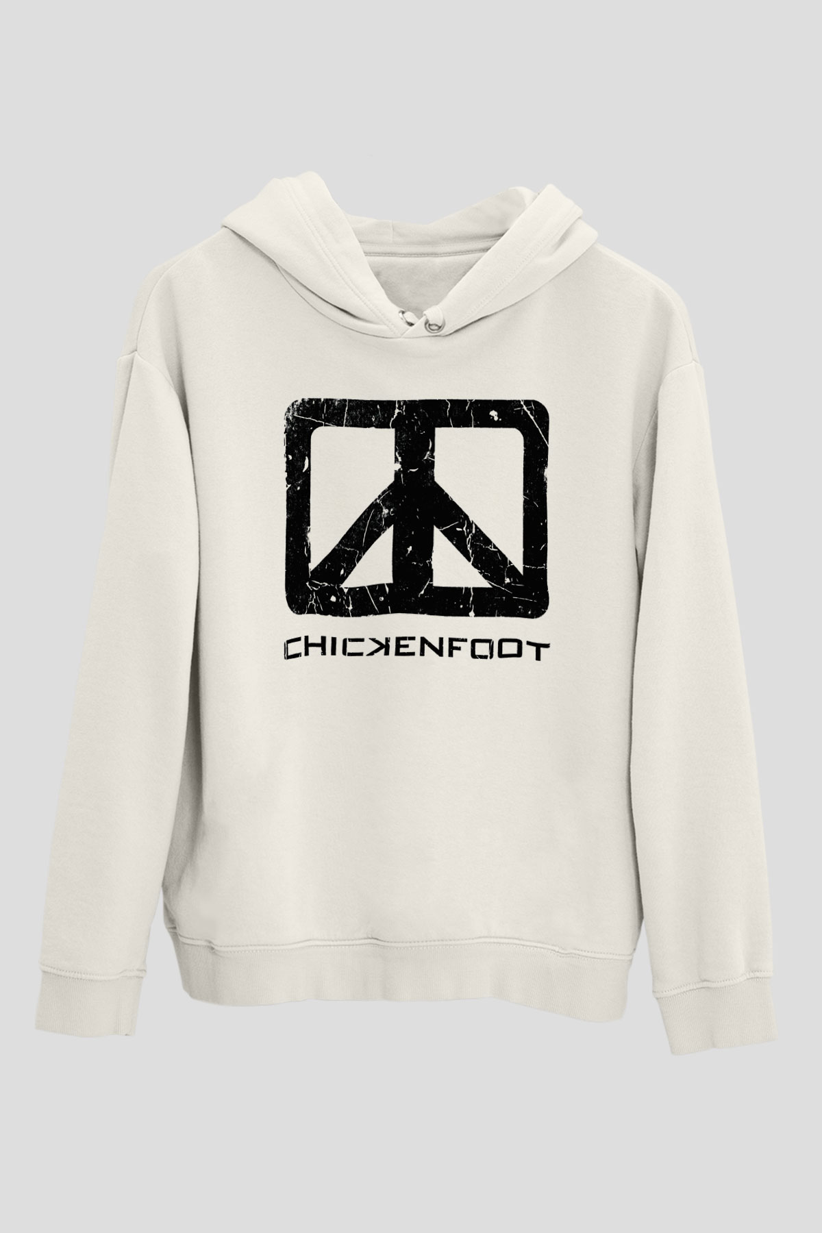 Chickenfoot Beyaz Unisex Kapüşonlu Sweatshirt