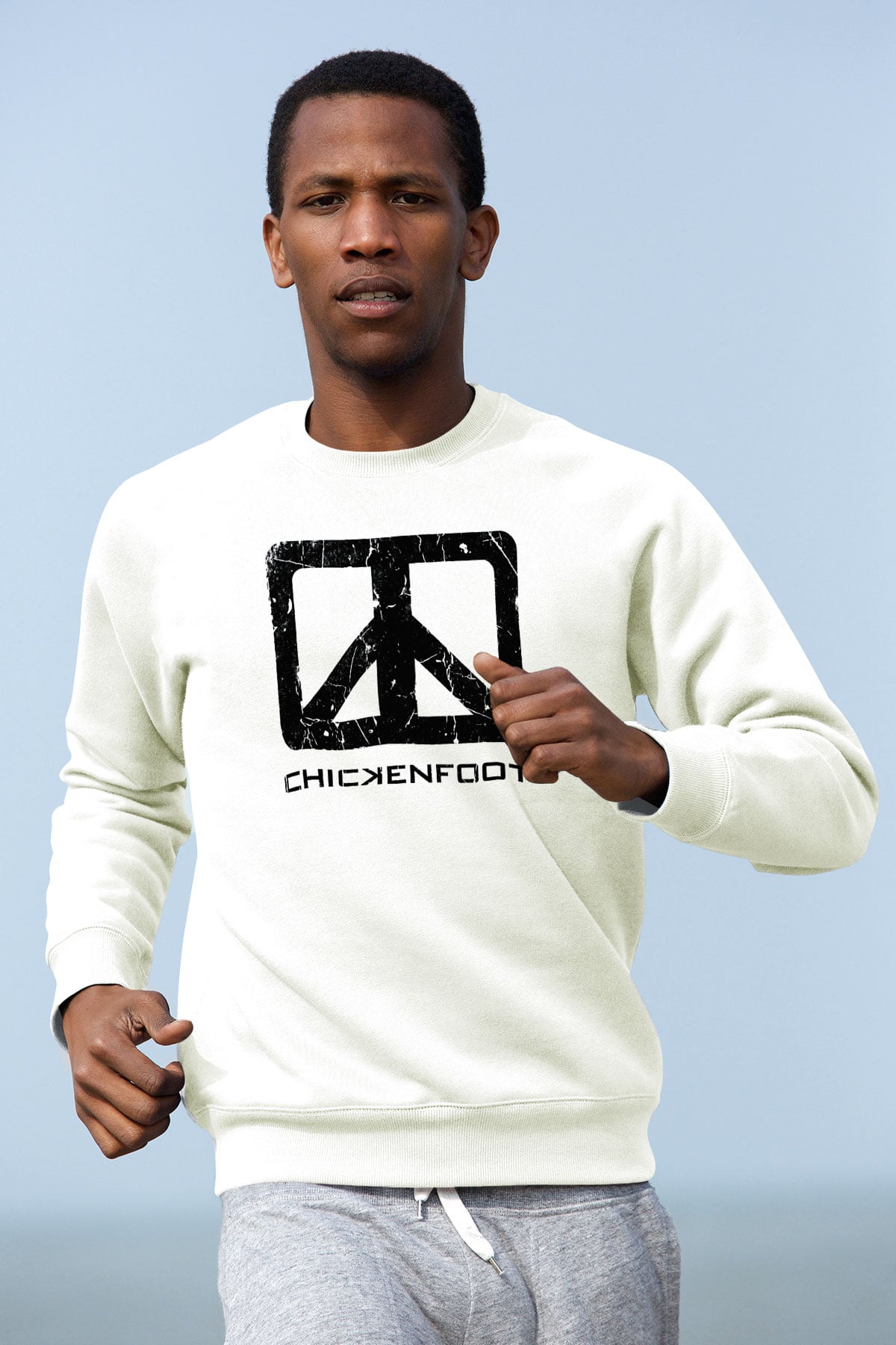 Chickenfoot Beyaz Unisex Sweatshirt
