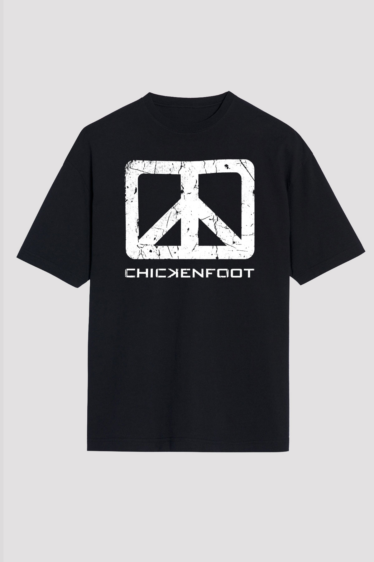 Chickenfoot Siyah Unisex Oversize Tişört T-Shirt