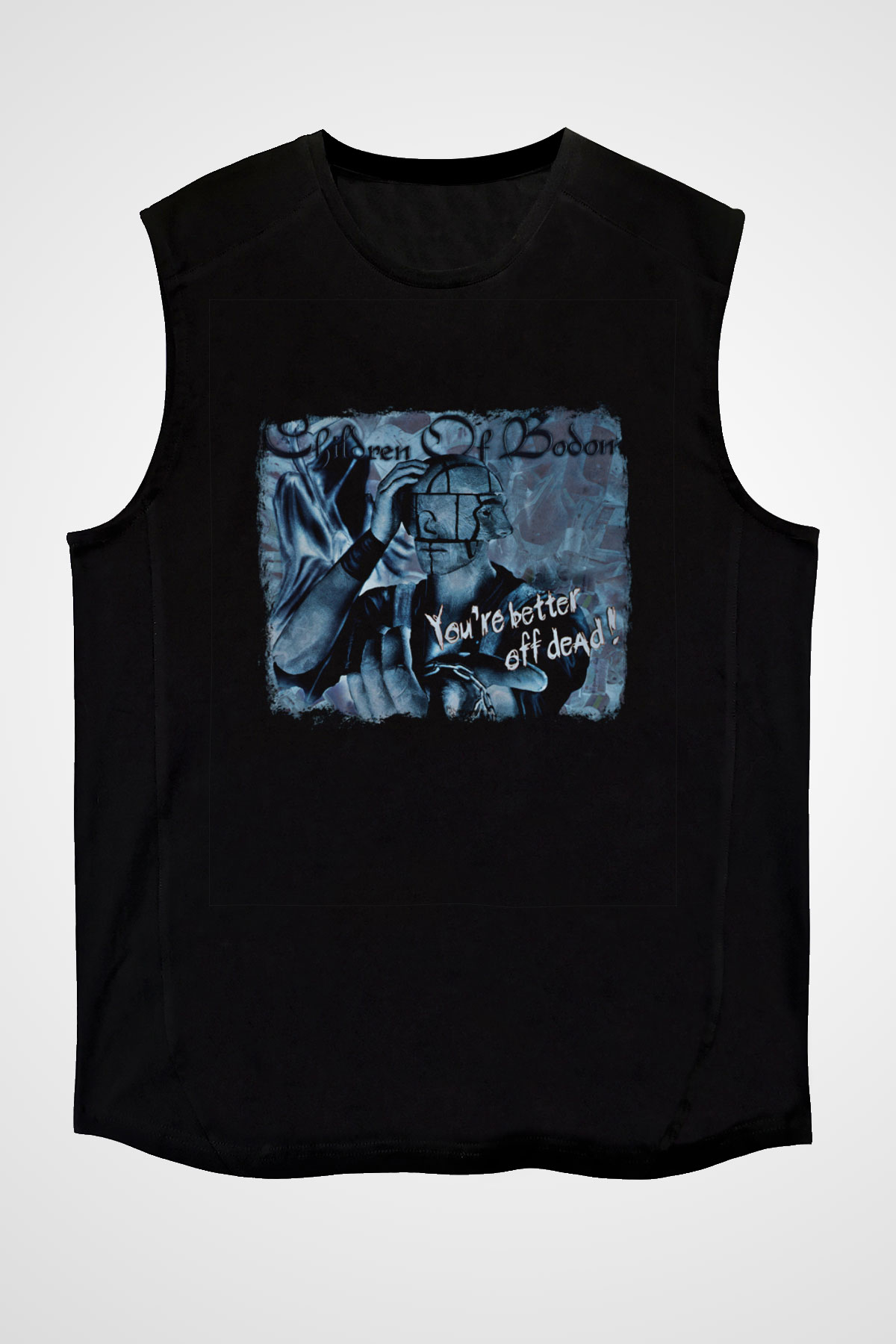 Children of Bodom Baskılı Unisex Siyah Kolsuz Tişört