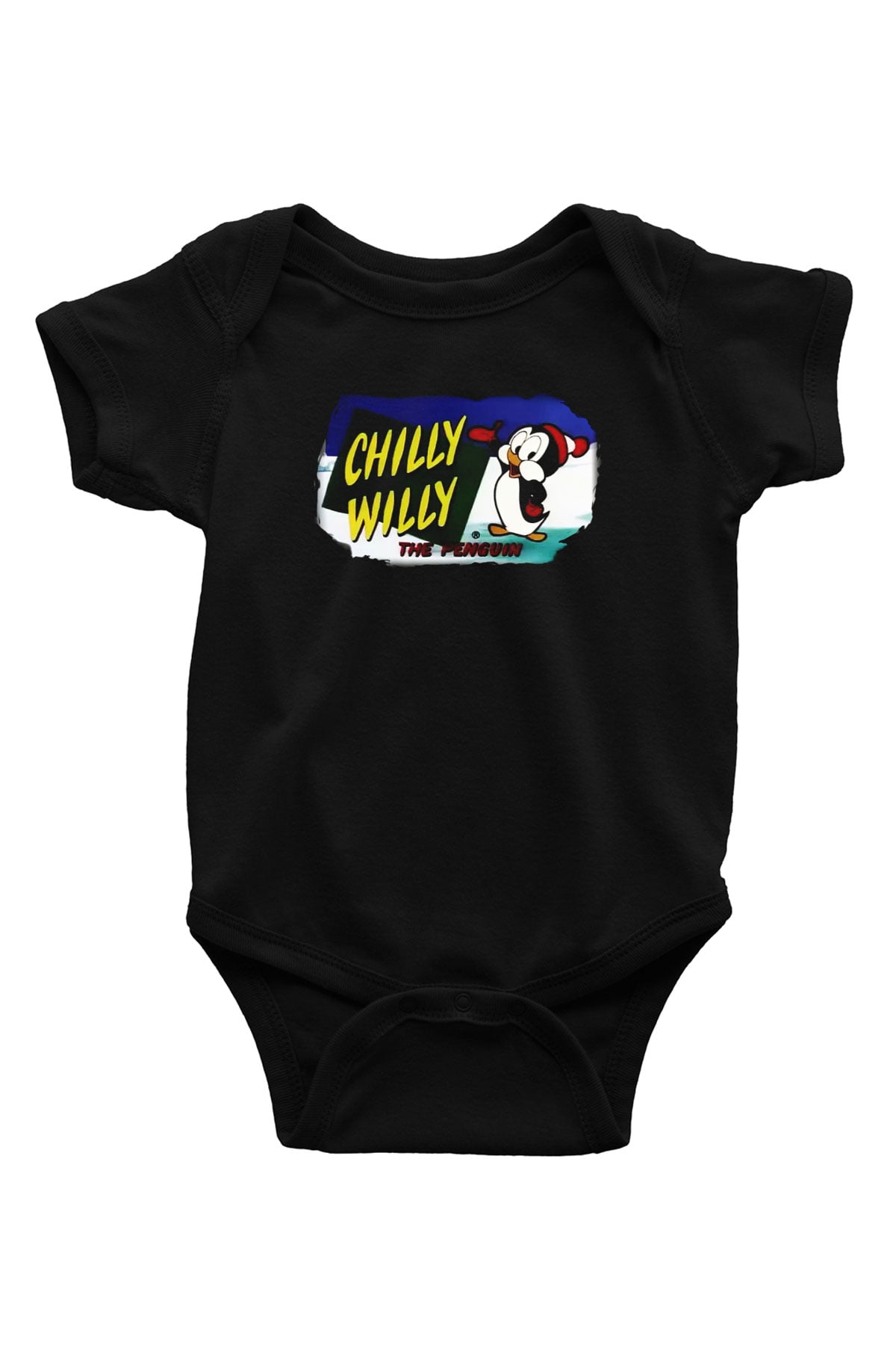 Chilly Willy Baskılı Siyah Bebek Body - Zıbın