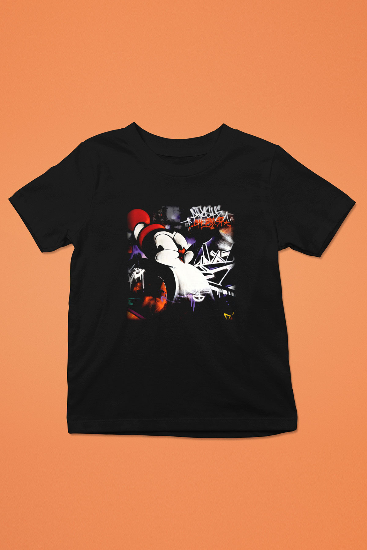 Chilly Willy Baskılı Siyah Unisex Çocuk Tişört