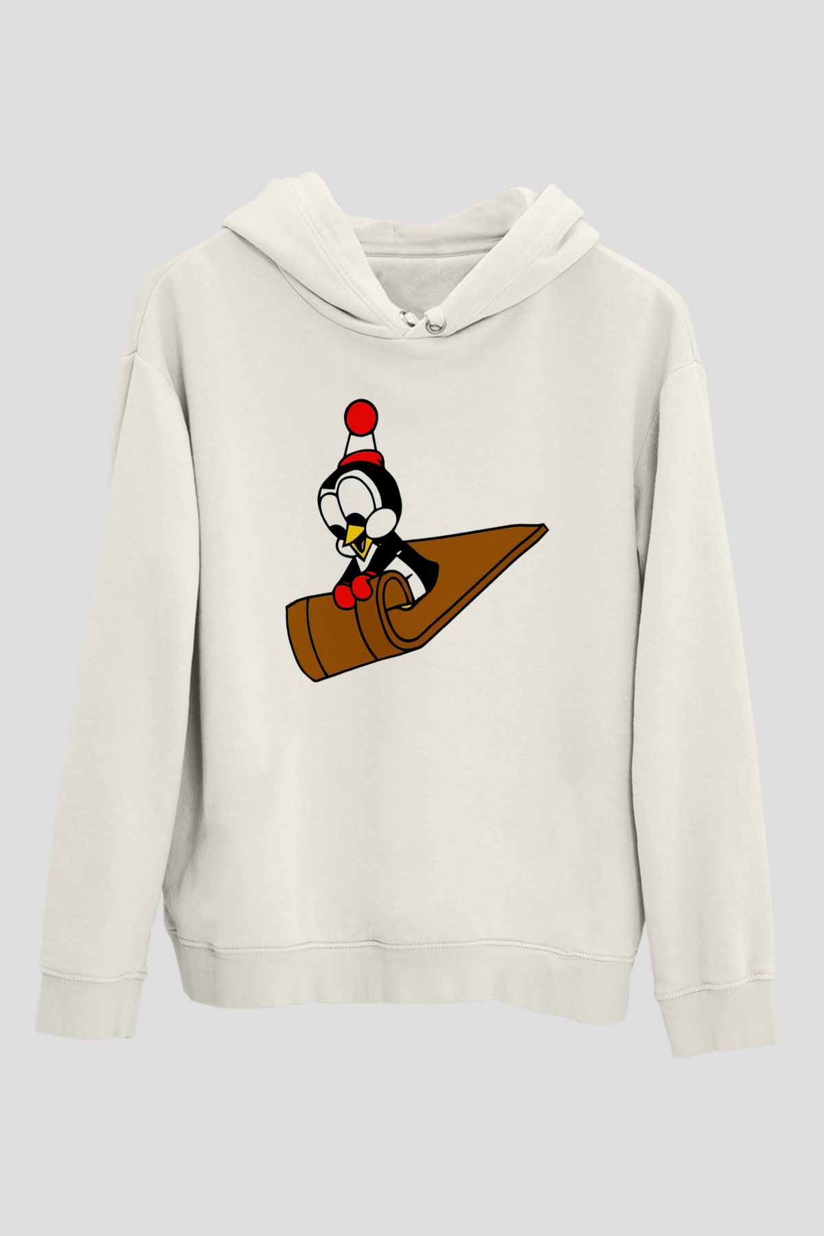 Chilly Willy Beyaz Unisex Hoodie