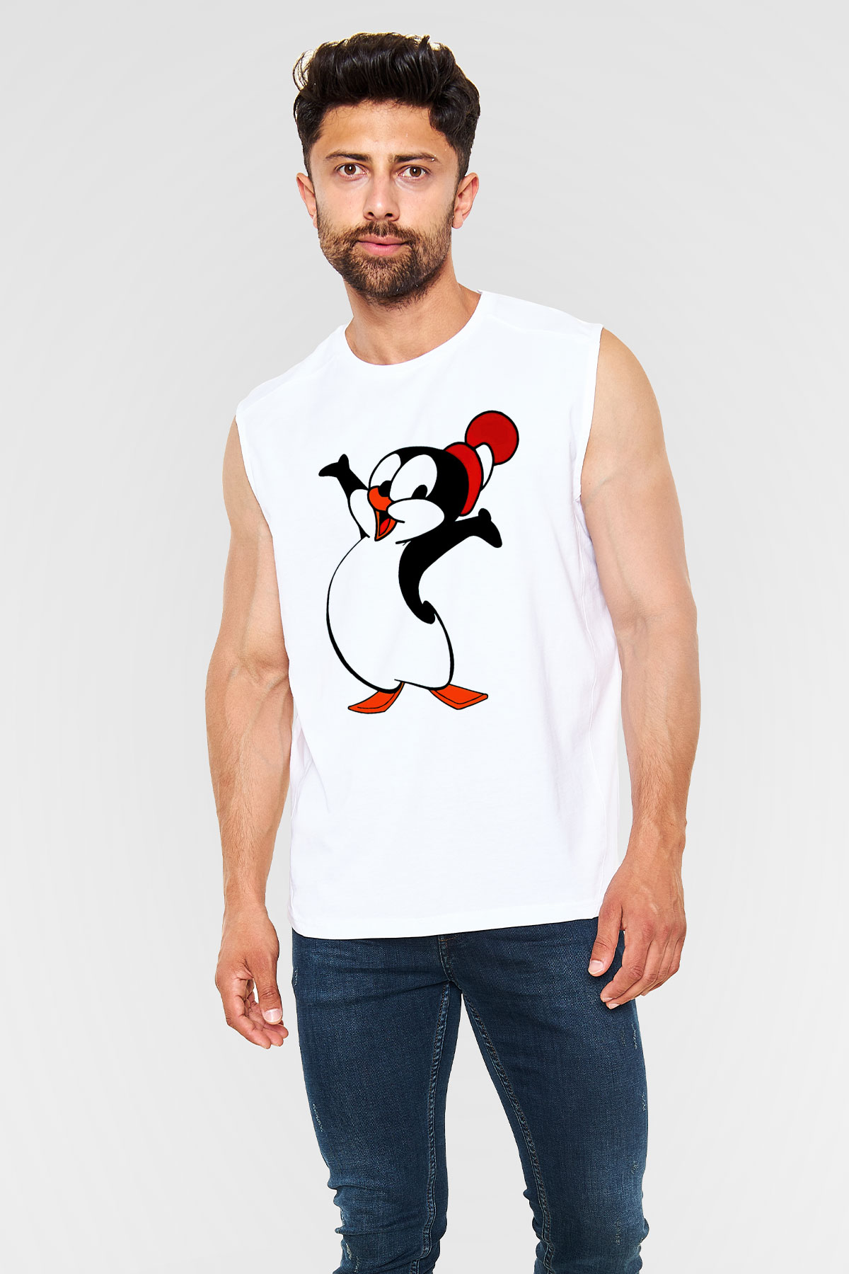 Chilly Willy Beyaz Unisex  Kolsuz Tişört