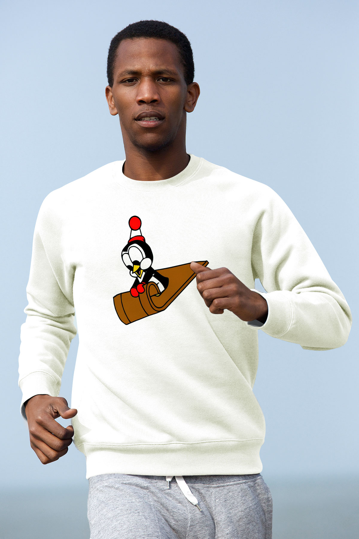 Chilly Willy Beyaz Unisex  Sweatshirt