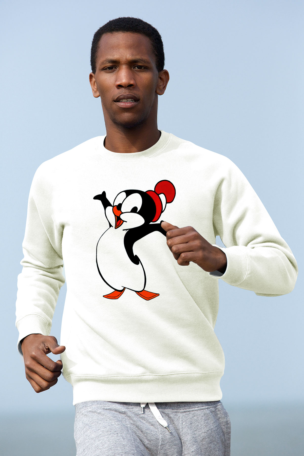 Chilly Willy Beyaz Unisex  Sweatshirt