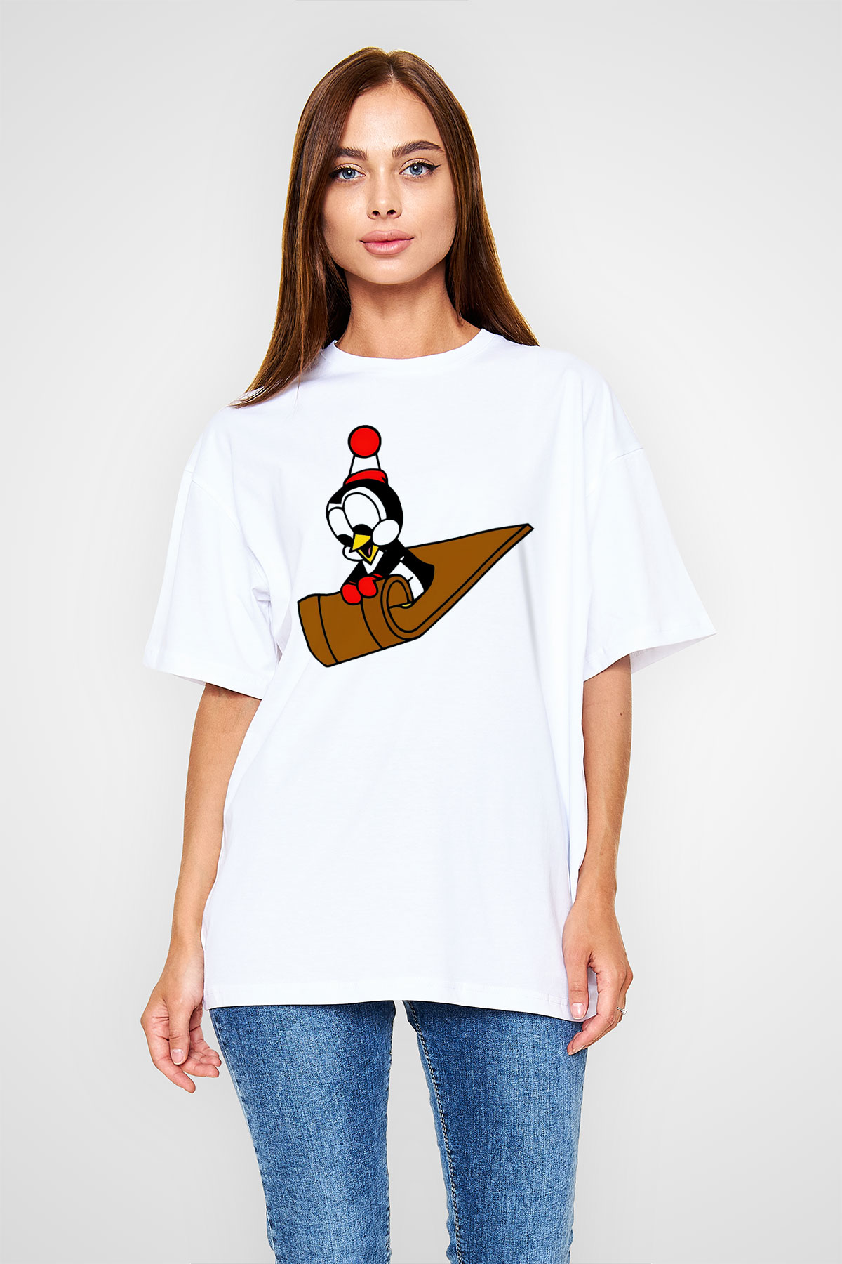 Chilly Willy Beyaz Oversize Tişört