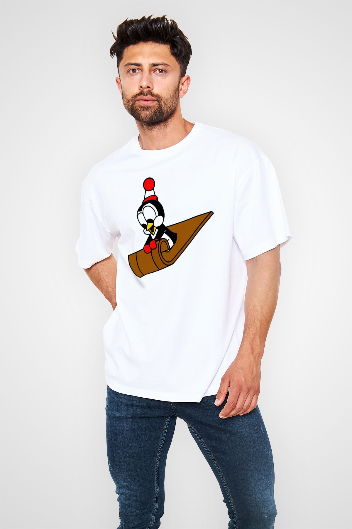 Chilly Willy Beyaz Oversize Tişört