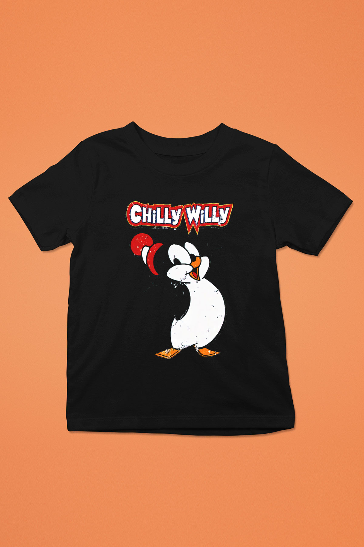 Chilly Willy Siyah Unisex  Çocuk Tişört
