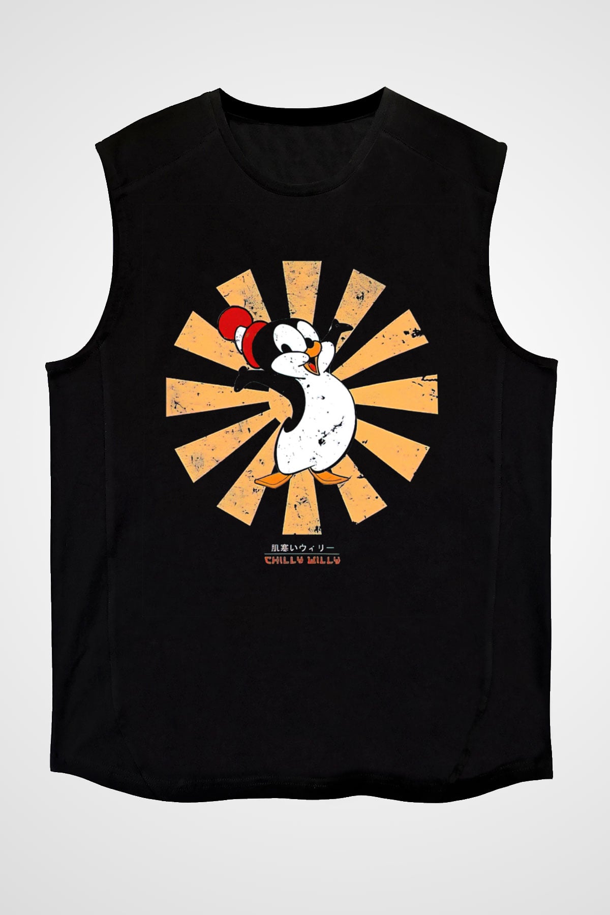 Chilly Willy Siyah Unisex  Kolsuz Tişört
