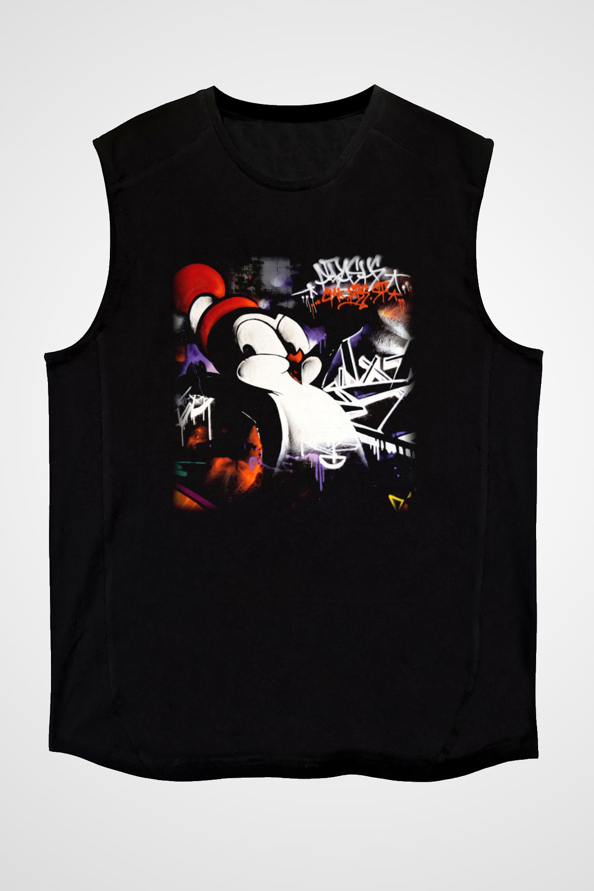 Chilly Willy Siyah Unisex Kolsuz Tişört