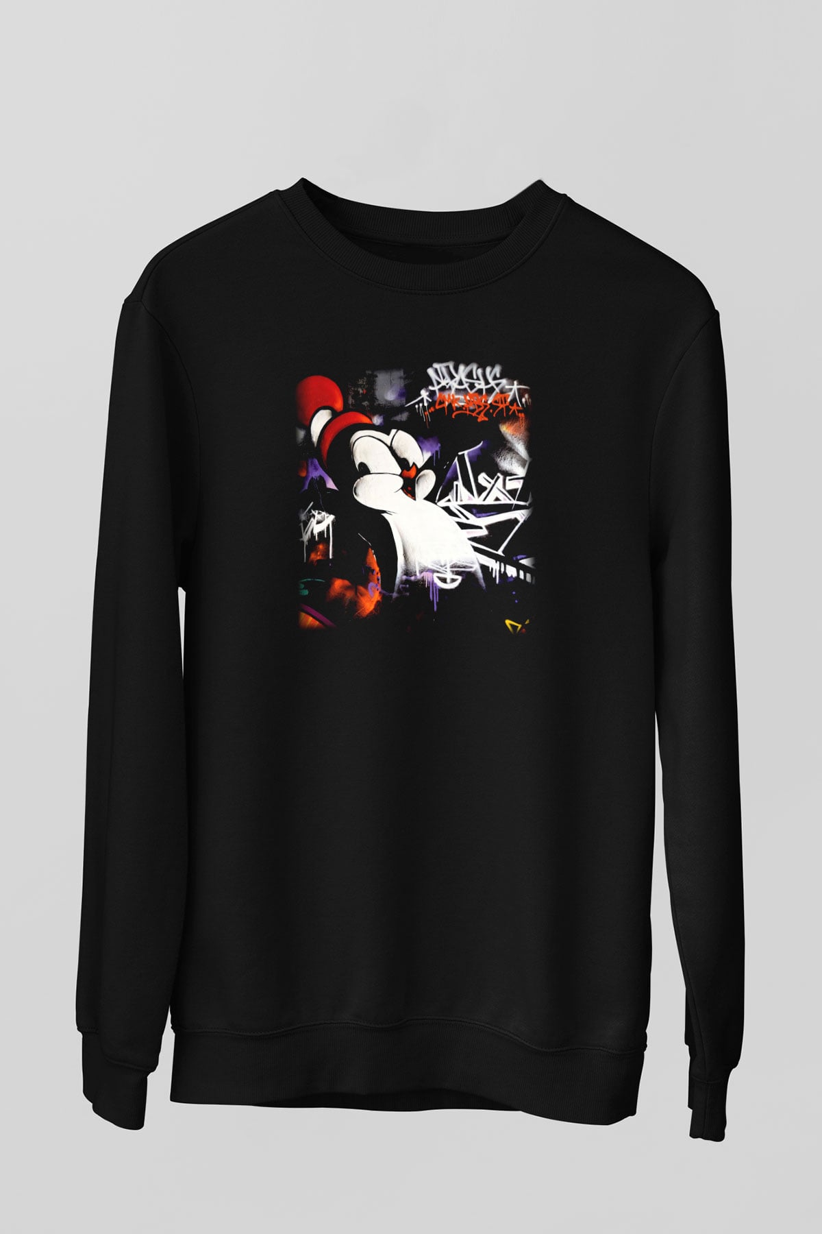 Chilly Willy Siyah Unisex Sweatshirt