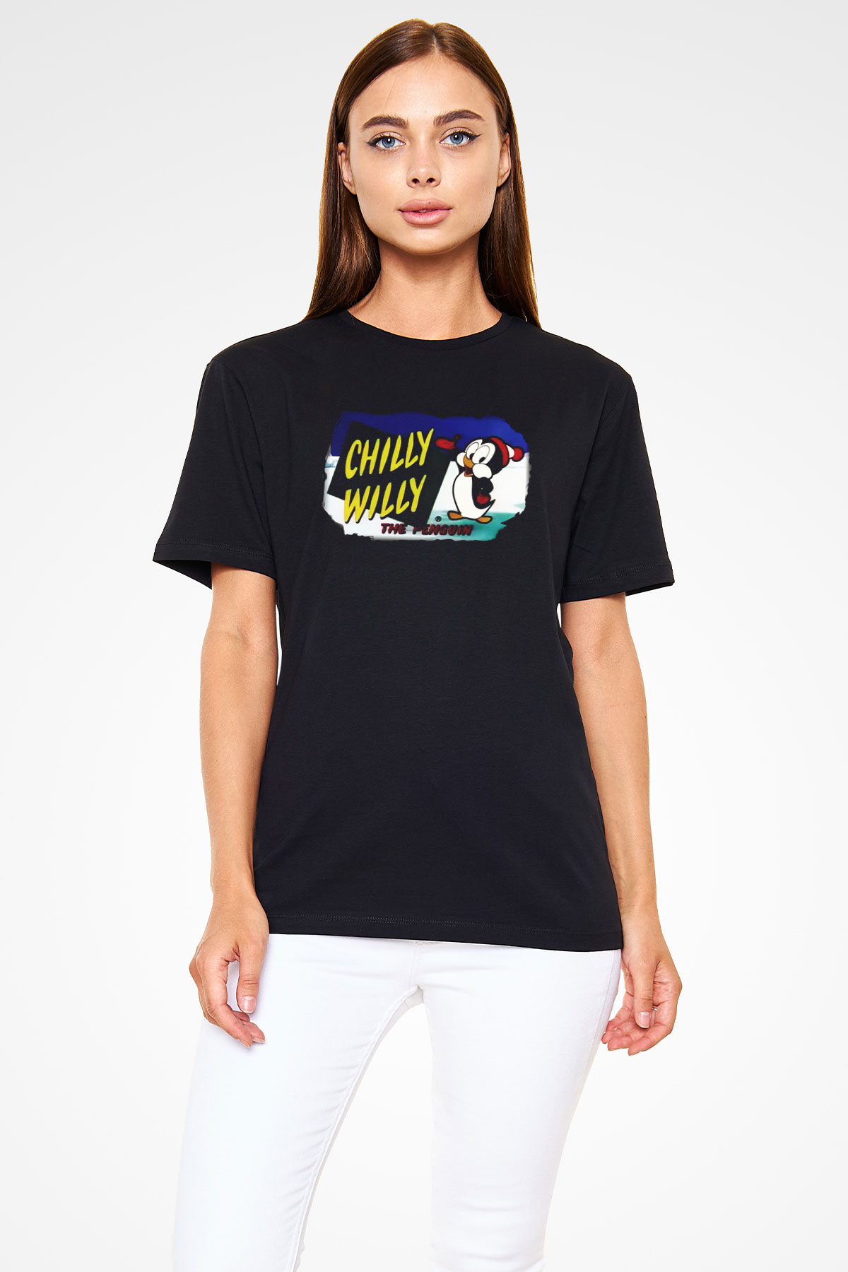 Chilly Willy Siyah Unisex Tişört