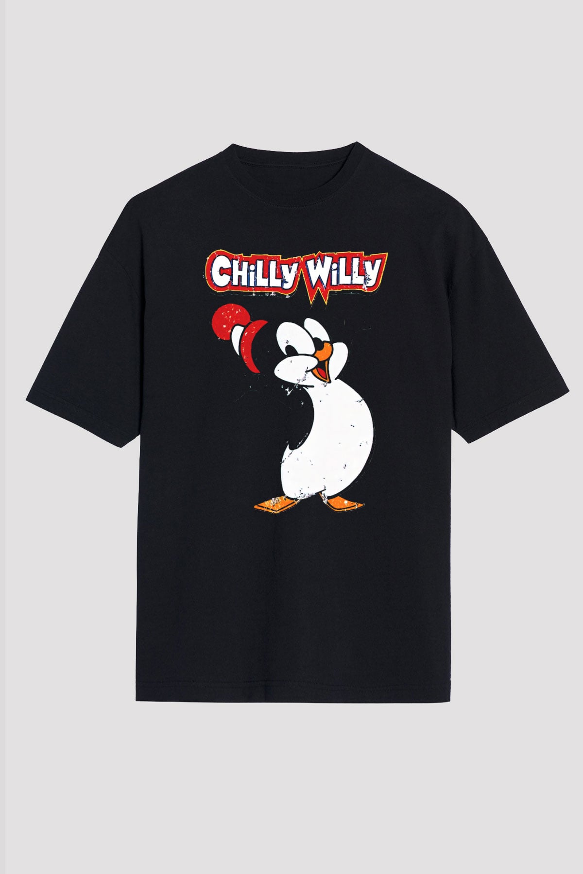 Chilly Willy Siyah Oversize Tişört
