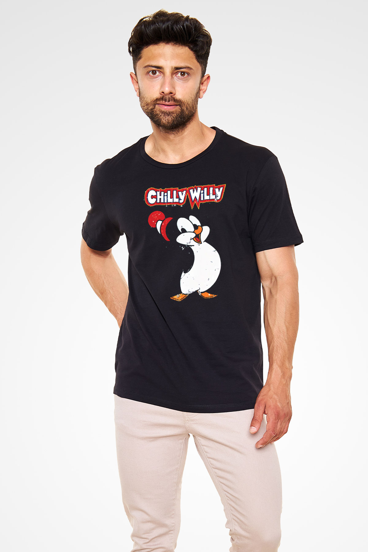 Chilly Willy Siyah Unisex Tişört