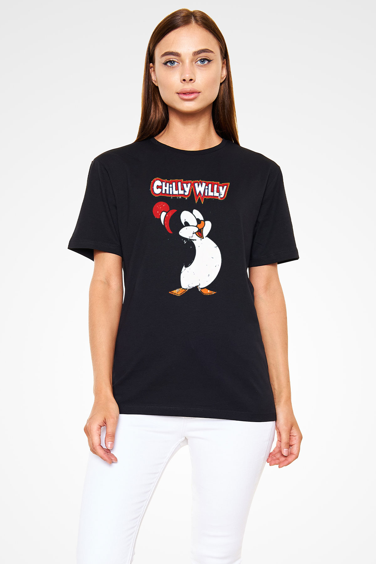 Chilly Willy Siyah Unisex Tişört