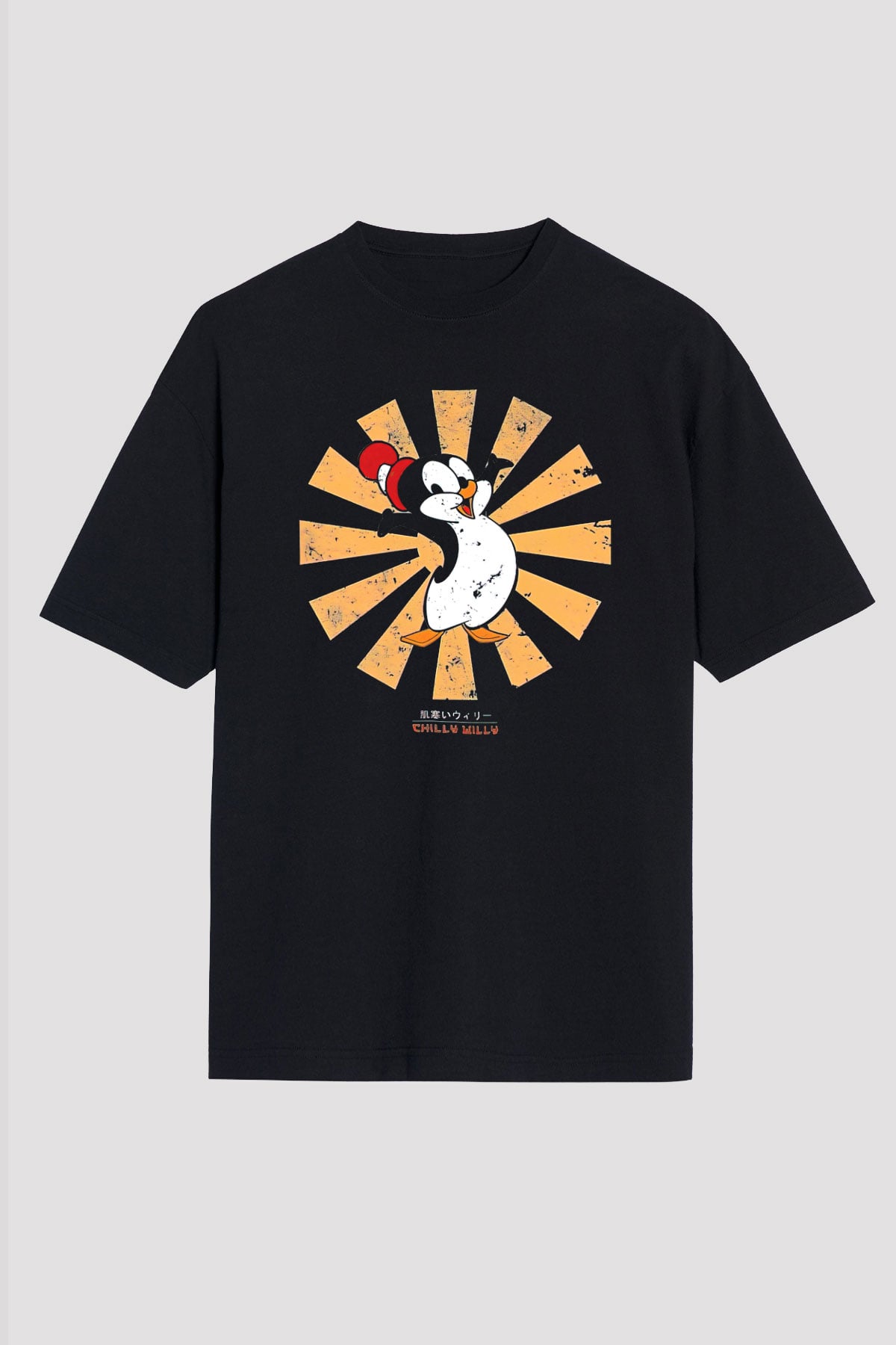 Chilly Willy Siyah Oversize Tişört
