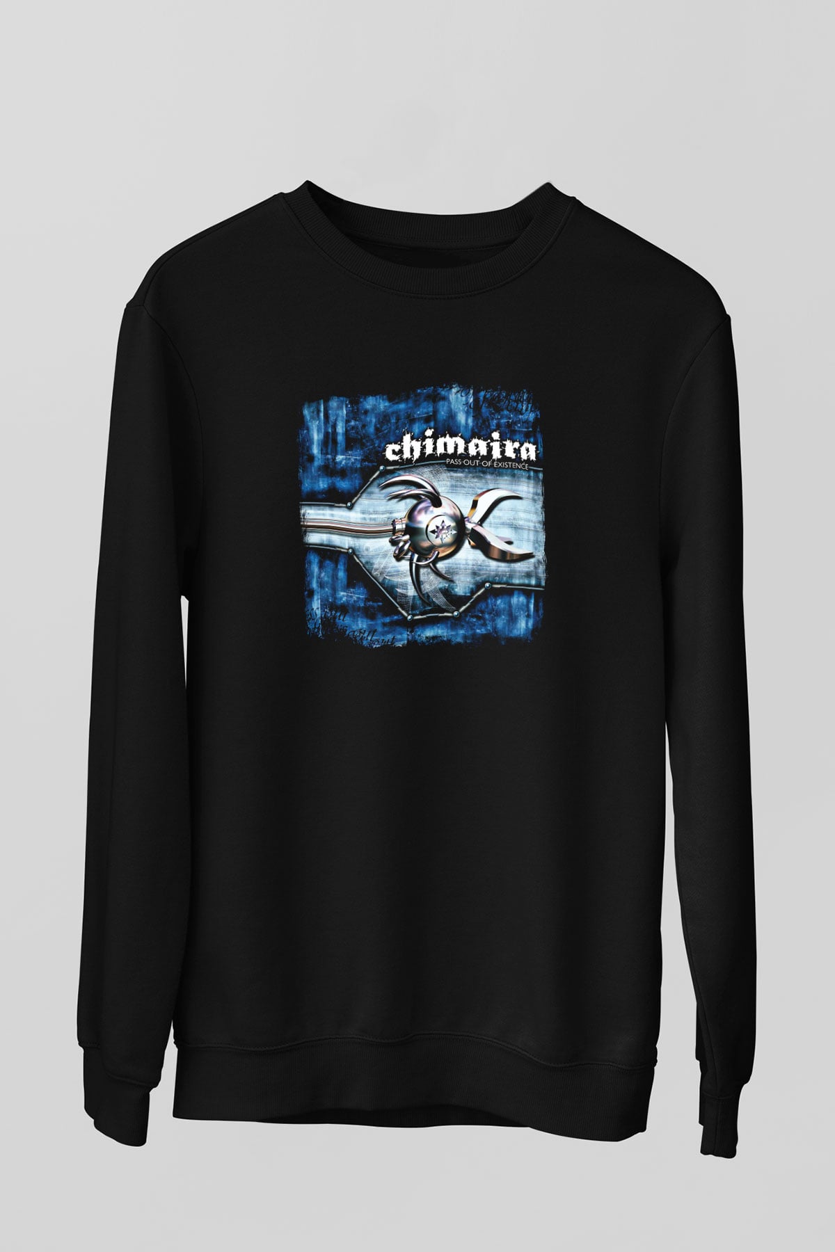 Chimaira Baskılı Unisex Siyah Sweatshirt