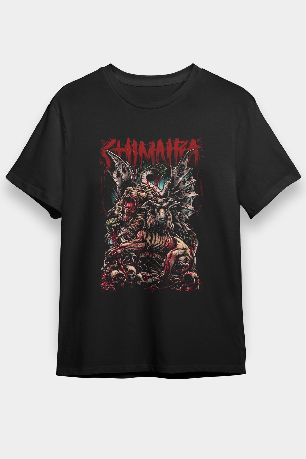 Chimaira Siyah Unisex Tişört T-Shirt - TişörtFabrikası