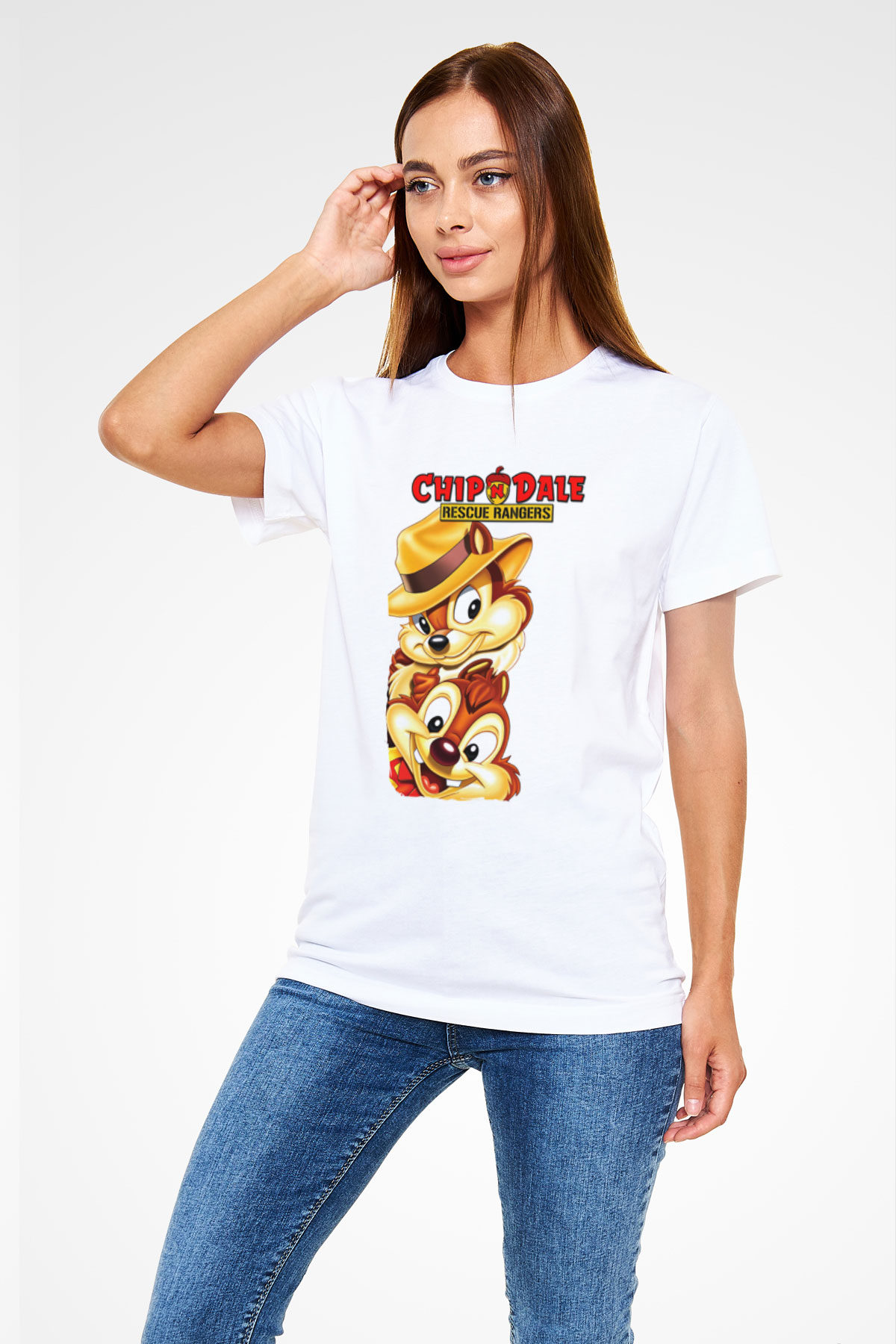 Chipn Dale Rescue Rangers Beyaz Unisex Tişört