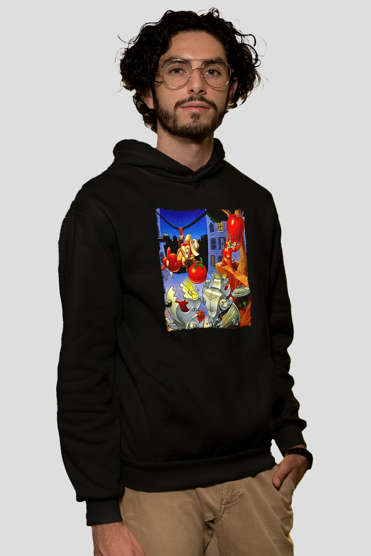 Chipn Dale Rescue Rangers Siyah Unisex Hoodie