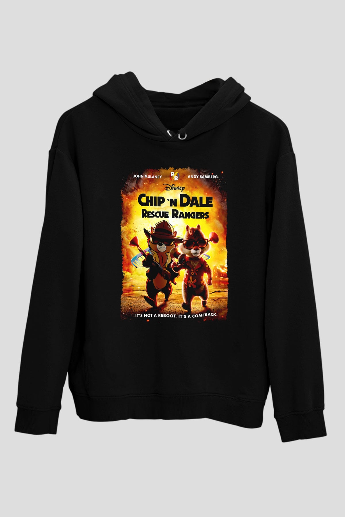 Chipn Dale Rescue Rangers Siyah Unisex Hoodie