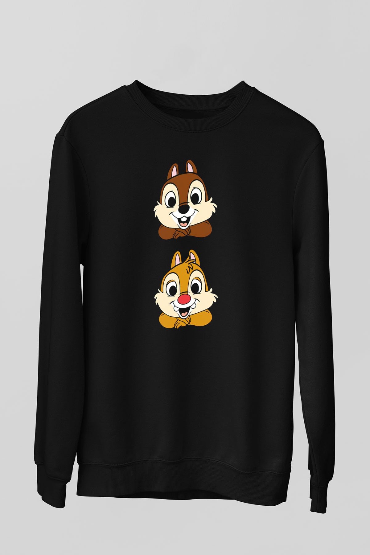 Chipn Dale Rescue Rangers Siyah Unisex  Sweatshirt