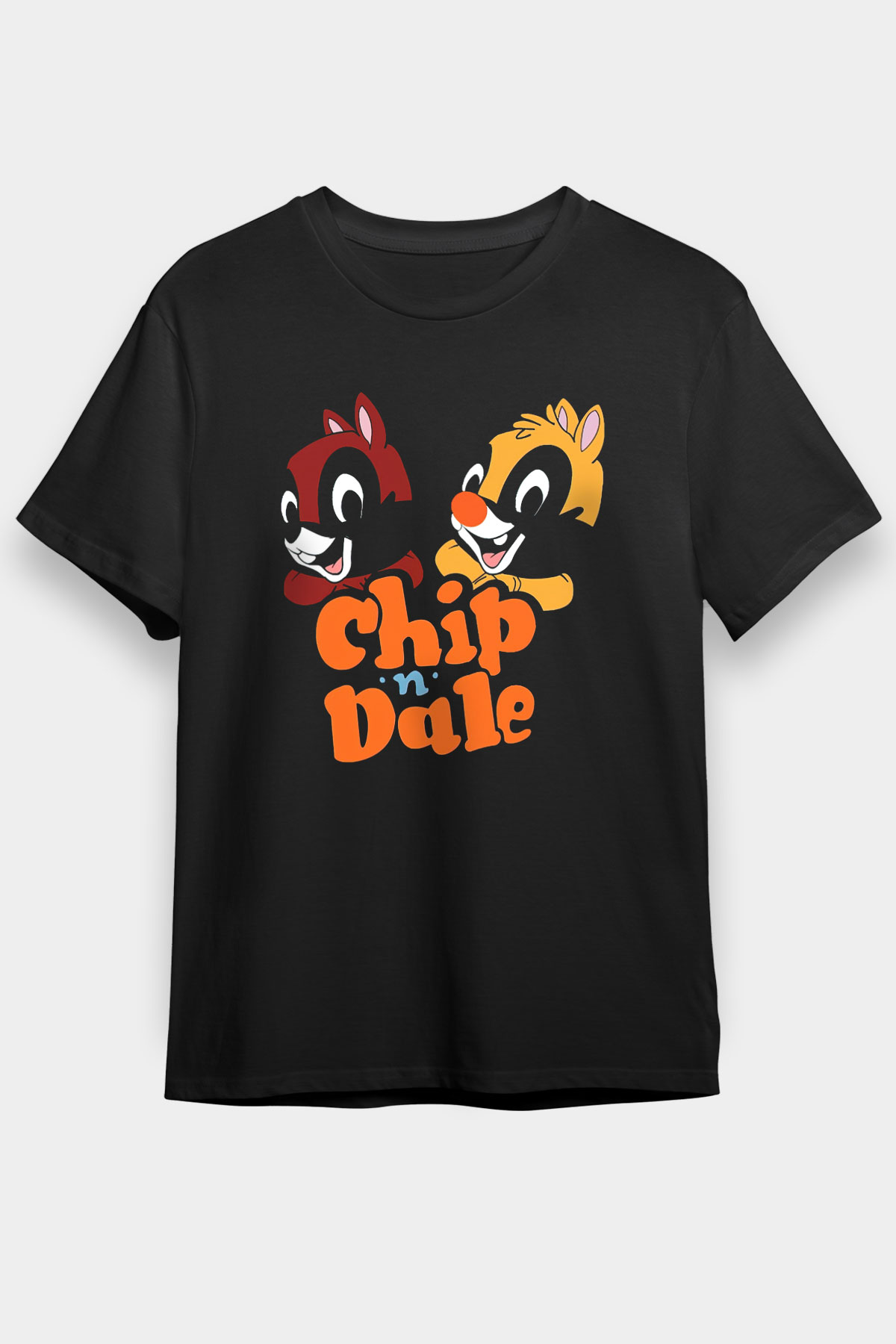 Chipn Dale Rescue Rangers Siyah Unisex Tişört